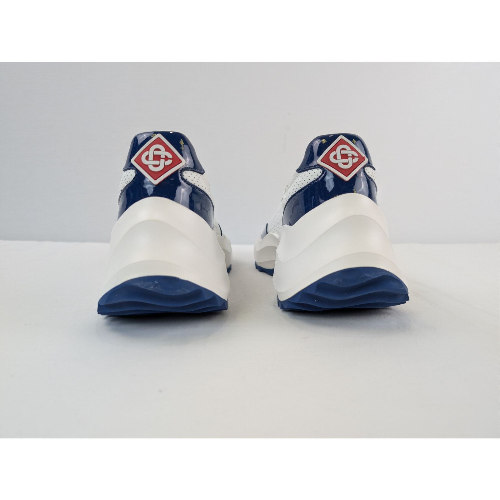Casablanca o1rshd1 Leather Mens Atlantis Sneaker in White / Navy Size US 9.5 / EU 42-43 - 12 Thumbnail