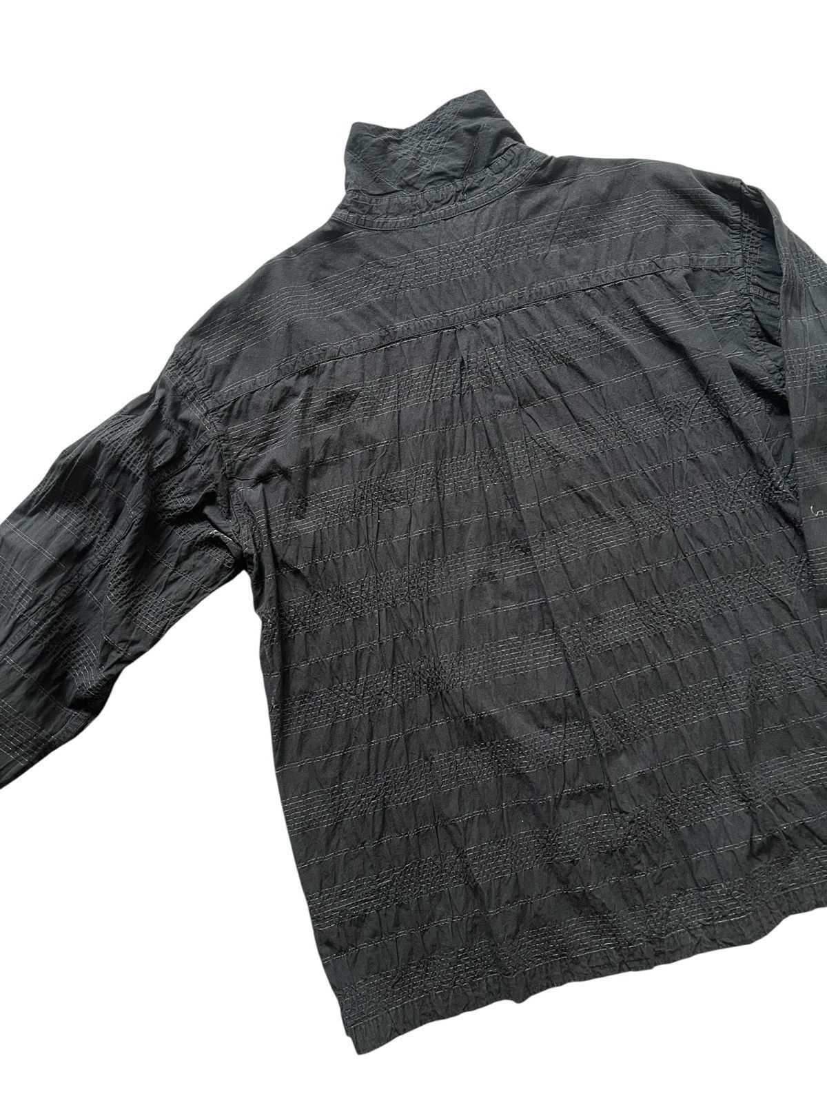 Issey Miyake 1990s Issey Miyake Textured Asymmetrical Button Up Shirt Size US M / EU 48-50 / 2 - 12 Thumbnail
