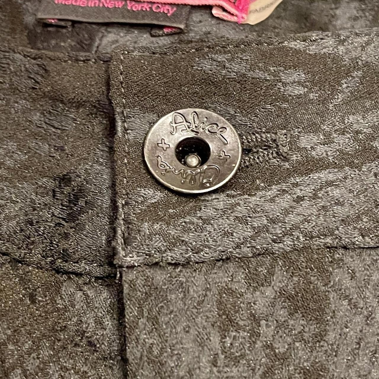 Designer Alice + olivia Women's Grey and Black Trousers Size 27" / US 4 / IT 40 - 5 Thumbnail