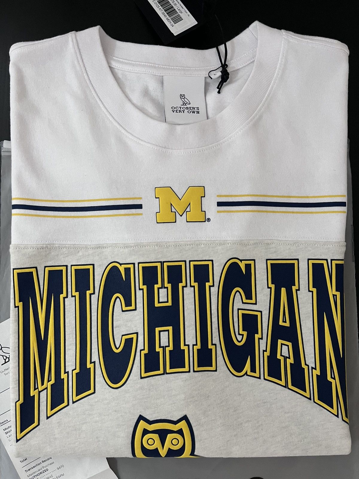 NCAA OVO NCAA Michigan Wolverines Paneled T-Shirt Size US L / EU 52-54 / 3 - 5 Thumbnail