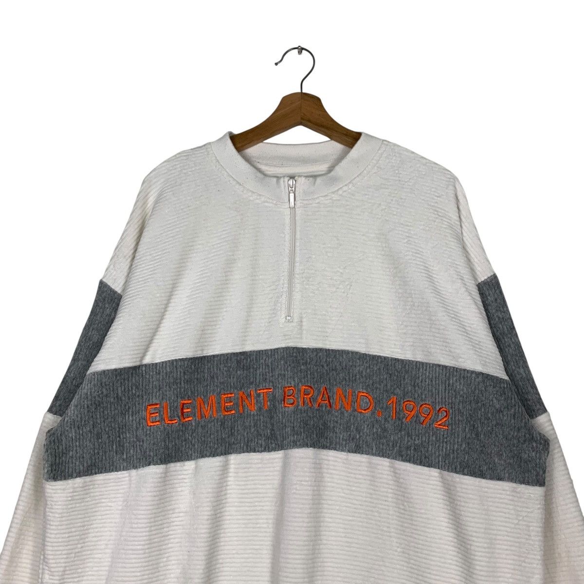 Element ELEMENT Embroidery Big Logo Half Zip Sweatshirt #1300-C58 Size US XL / EU 56 / 4 - 2 Thumbnail