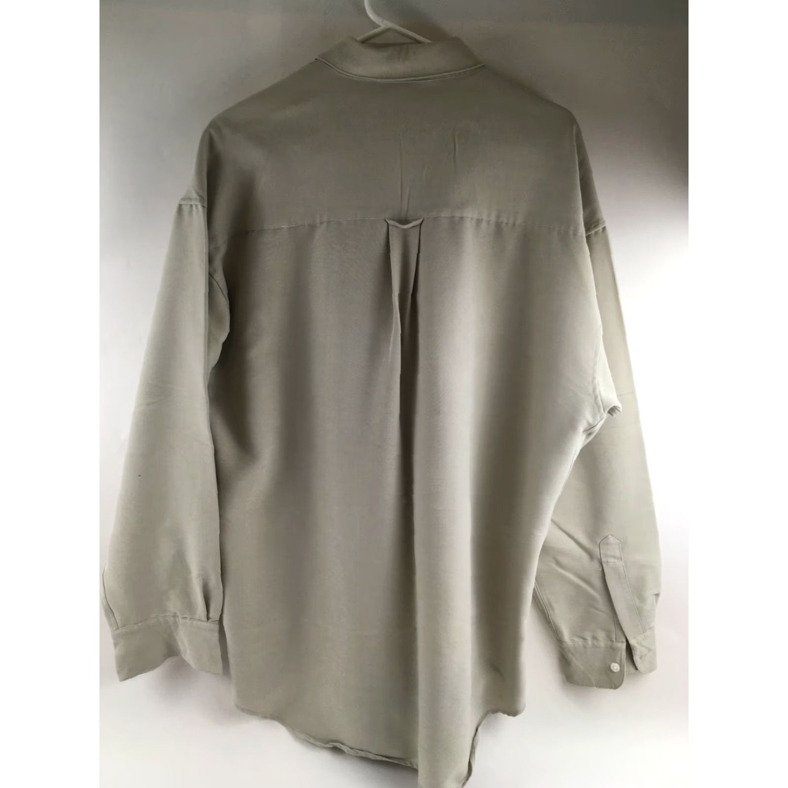 Chaps Chaps Ralph Lauren Dress Shirt Men's Large Tan Long Sleeve Button Up Shirt Size 42R - 2 Thumbnail