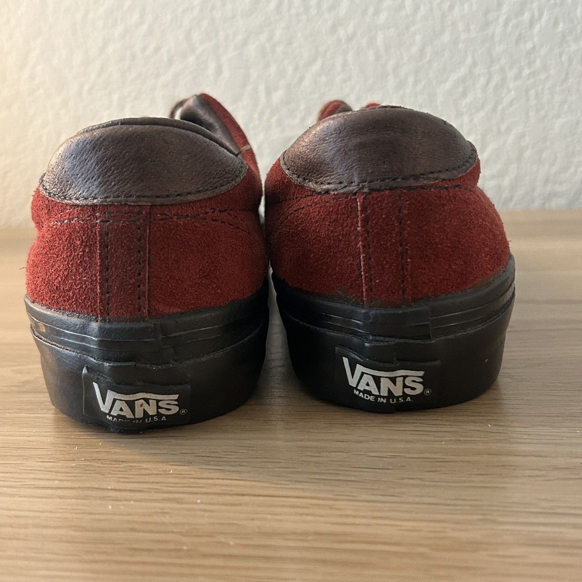 Vans Vintage Vans Burgundy Suede Era Sneaker Made In USA 80s NOS Size US 9 / EU 42 - 4 Thumbnail