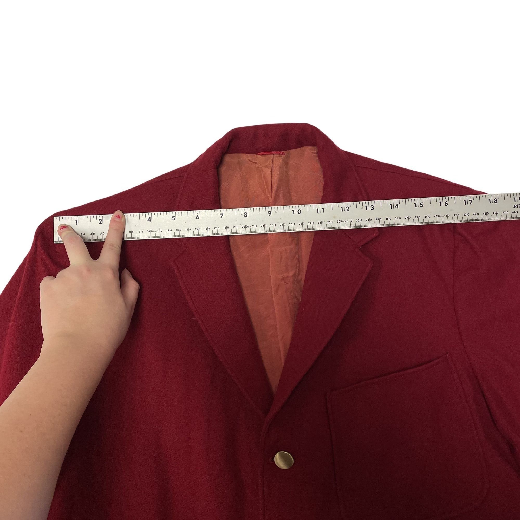 Other Vtg University Shop Metcalf's True RED Christmas Sport Coat Size 38S - 9 Thumbnail