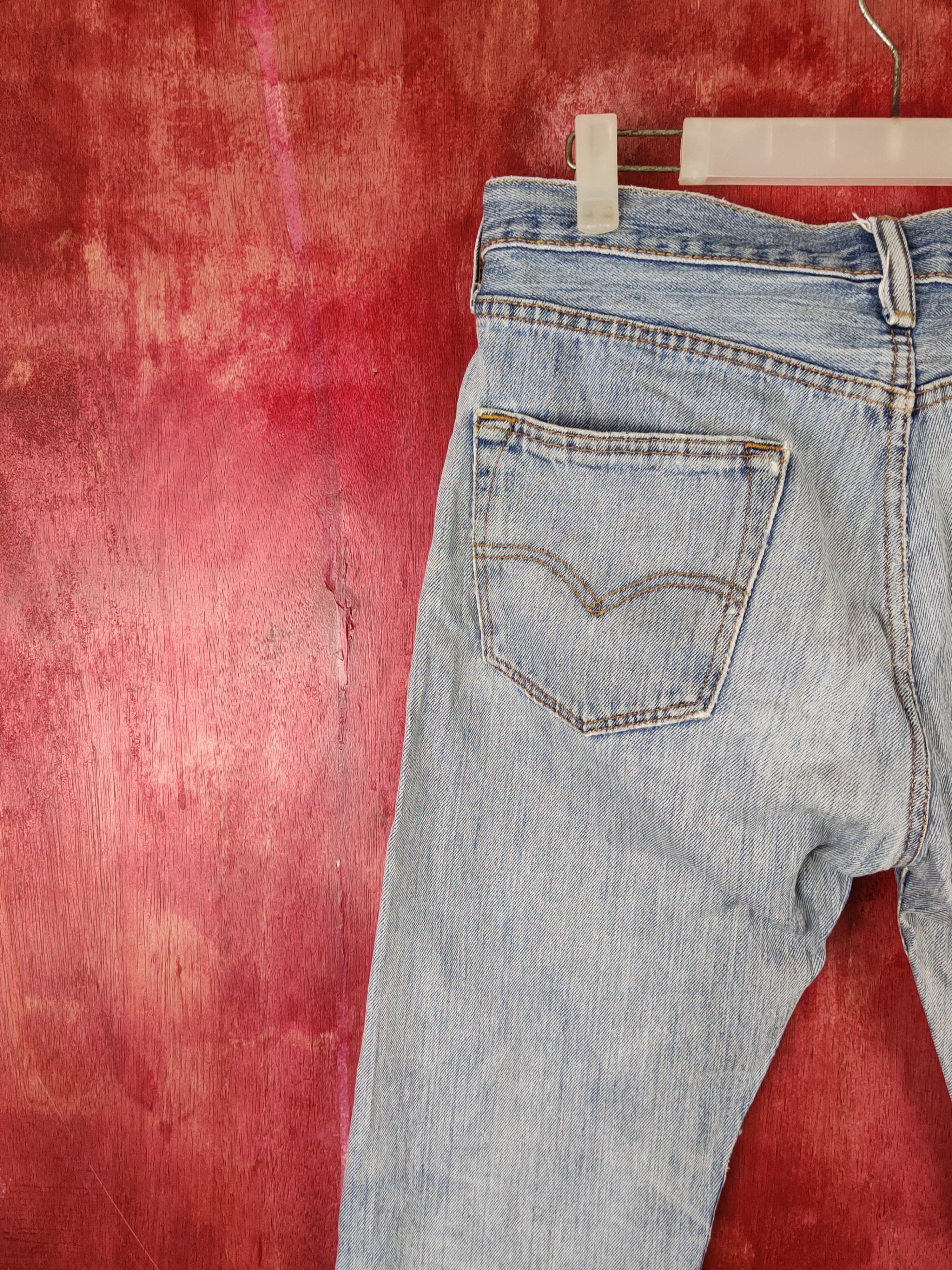 Levi's Levi's Blue Faded Distressed Ripped Jeans #S1813 Size US 31 - 10 Thumbnail