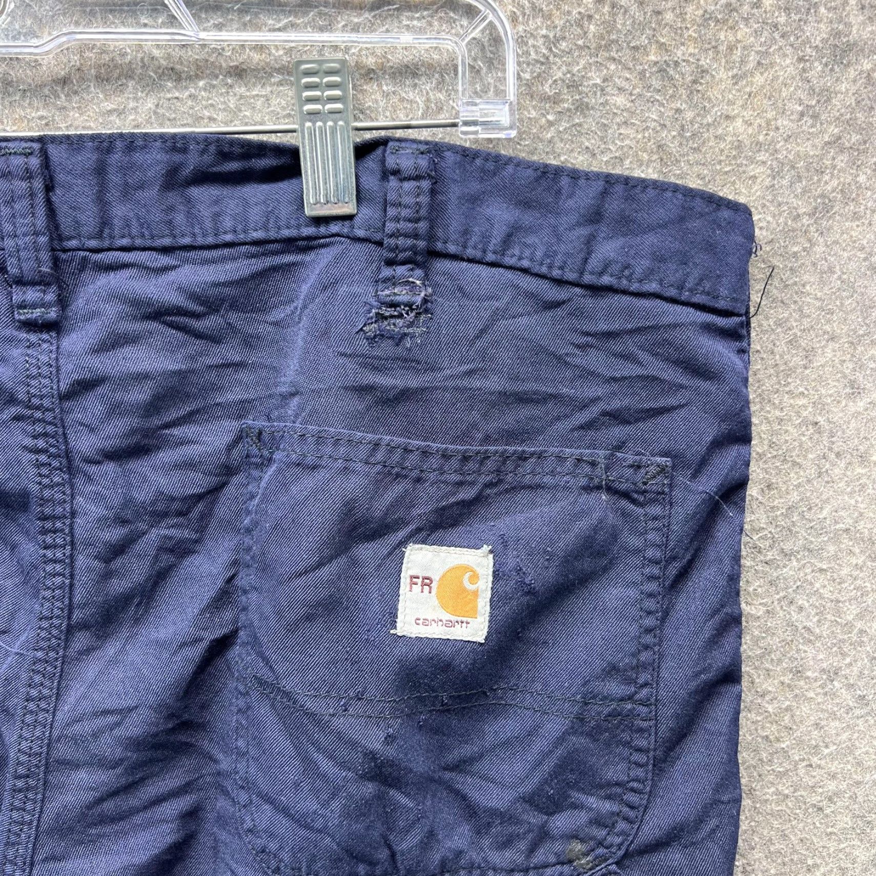 Carhartt VINTAGE Carhartt FR Carpenter Pants Mens 34x28 Blue Canvas Flame-Resistant Workwear Pockets 34x28 Mens Regular Size US 34 / EU 50 - 7 Thumbnail