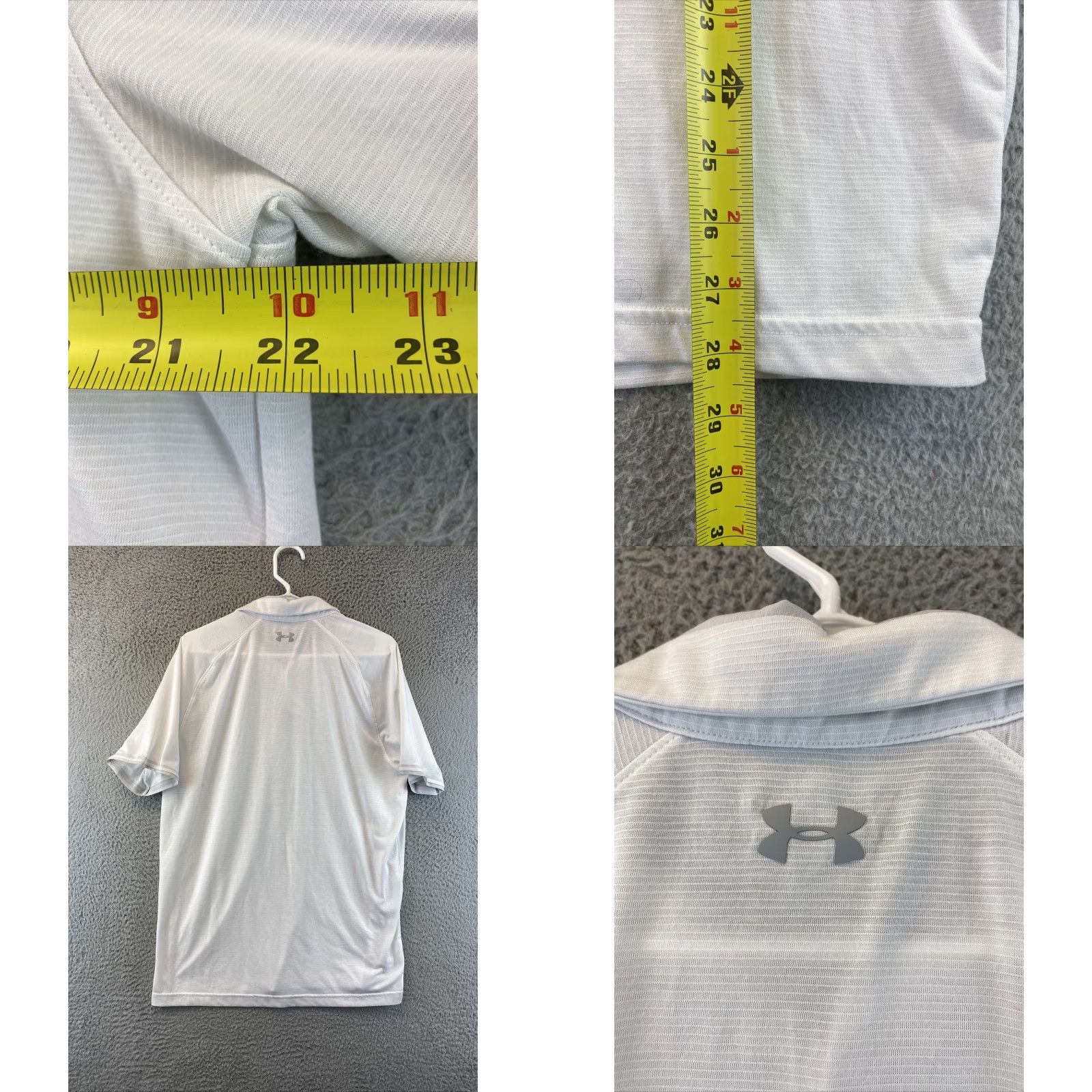 Under Armour Under Armour Short Sleeve Polo Shirt Heatgear Loose Mens Sz L White /72-55 Size US L / EU 52-54 / 3 - 8 Thumbnail