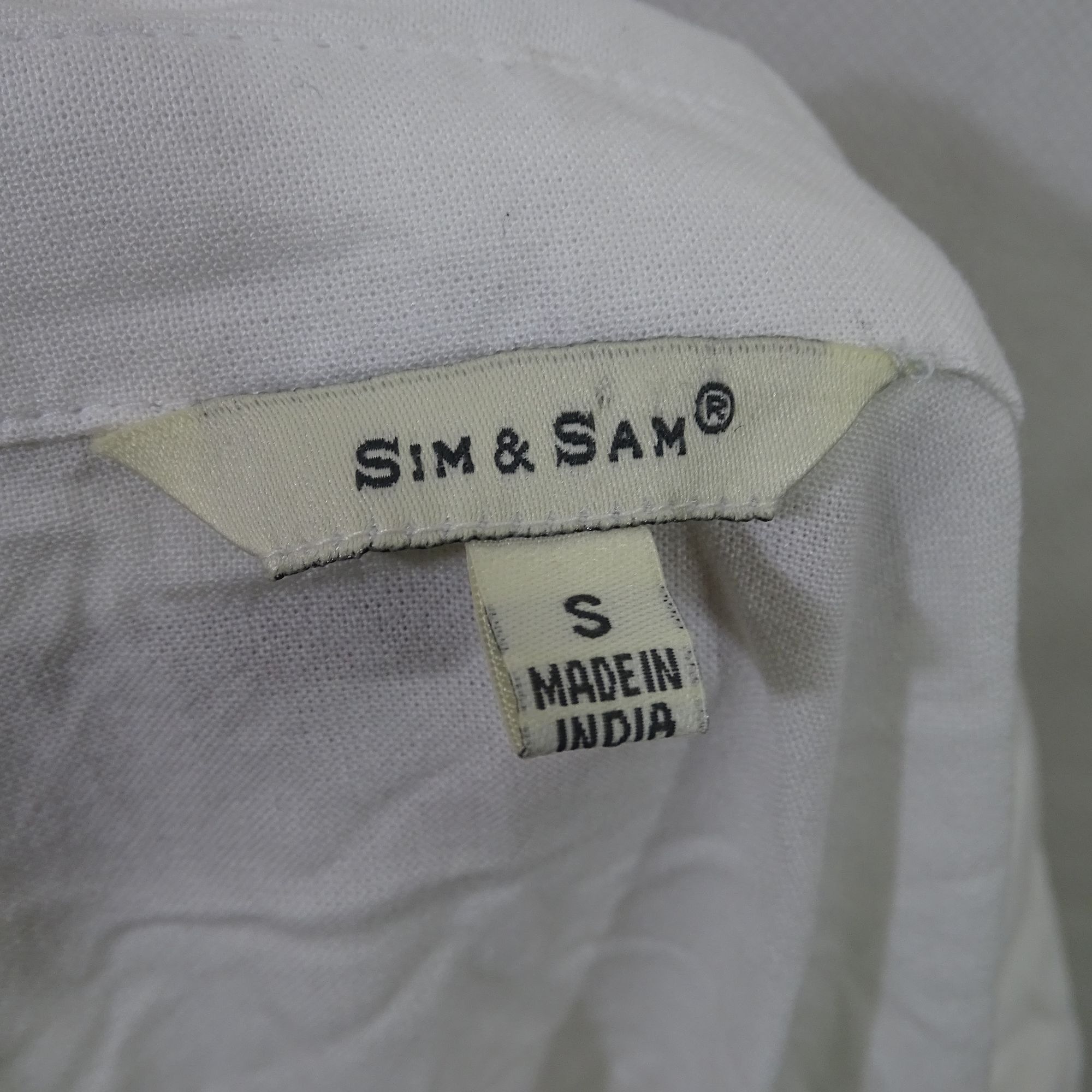 Other Sim and Sam White Button Up Shirt Women Size S Short Sleeve Size S / US 4 / IT 40 - 4 Thumbnail