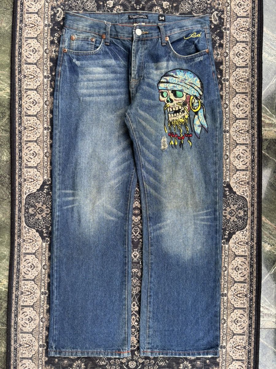 Ed Hardy Ed Hardy By Christian Audigier Embroidery Denim Pants Size US 34 / EU 50 - 1 Thumbnail