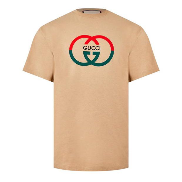 image of Gucci O1G2R1Mq0424 T-Shirts In Camel, Men's (Size Medium)