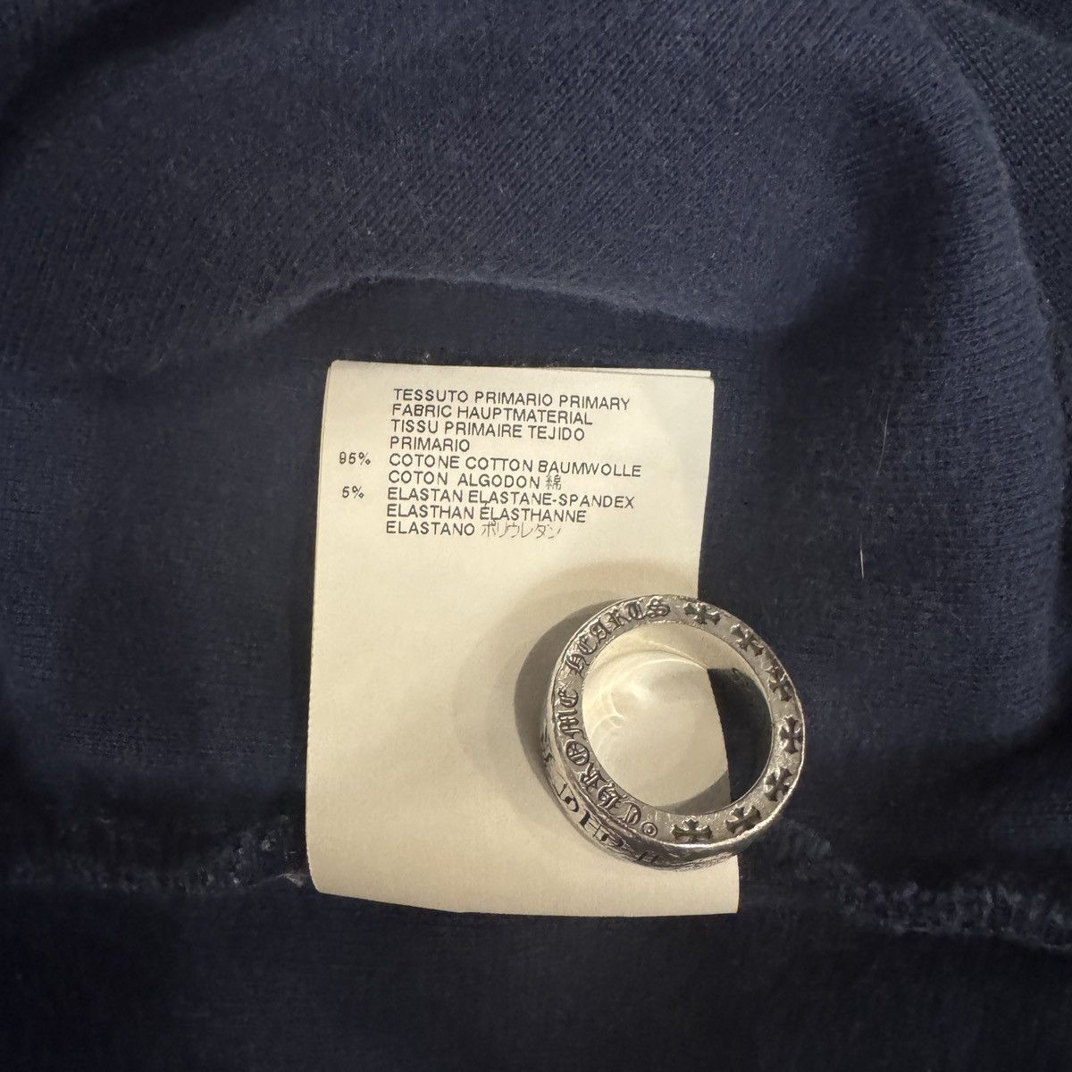 Maison Margiela Maison Margiela Blank Navy Embroidered Hoodie Size ONE SIZE - 7 Thumbnail