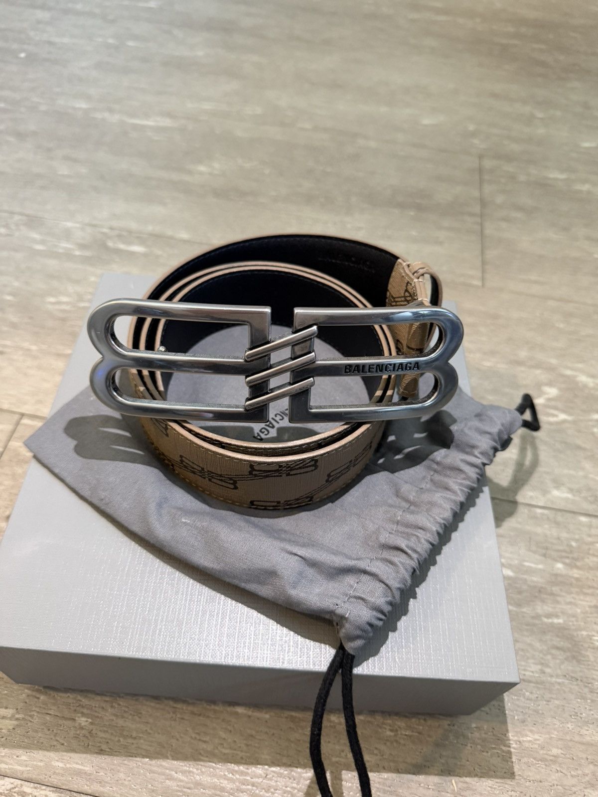 Balenciaga Balenciaga Big Double B Monogram Belt Size 30 - 1 Thumbnail