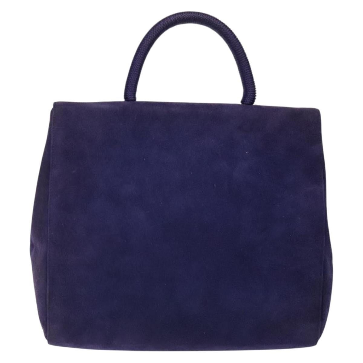 Prada PRADA Hand Bag Suede Purple Gold Size ONE SIZE - 3 Thumbnail
