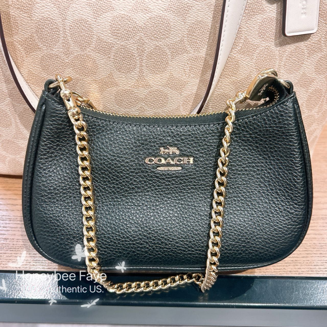 Coach Black Coach Purse With Chain Coach Teri Mini Crossbody Bag