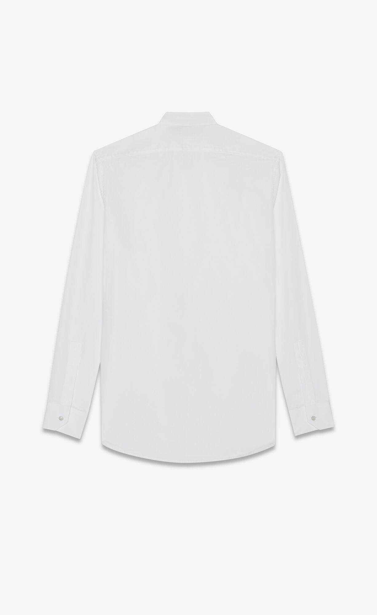 Saint Laurent Paris o1s1wg111124 Shirt In Cotton Poplin in White Size US XL / EU 56 / 4 - 2 Thumbnail