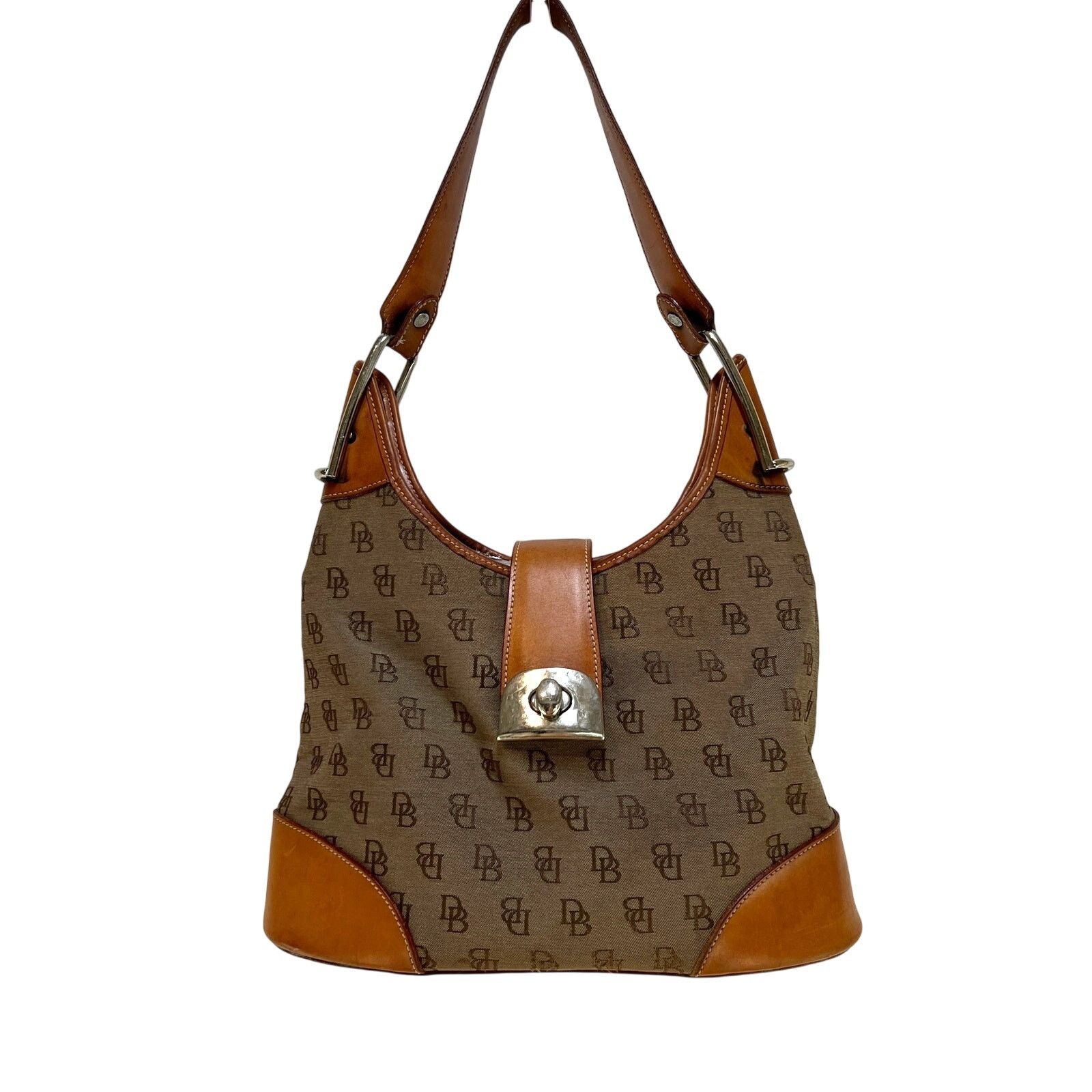 Dooney & Bourke Dooney & Bourke Hobo Shoulder Bag Logo Jacqurd Handbag Size ONE SIZE - 1 Thumbnail