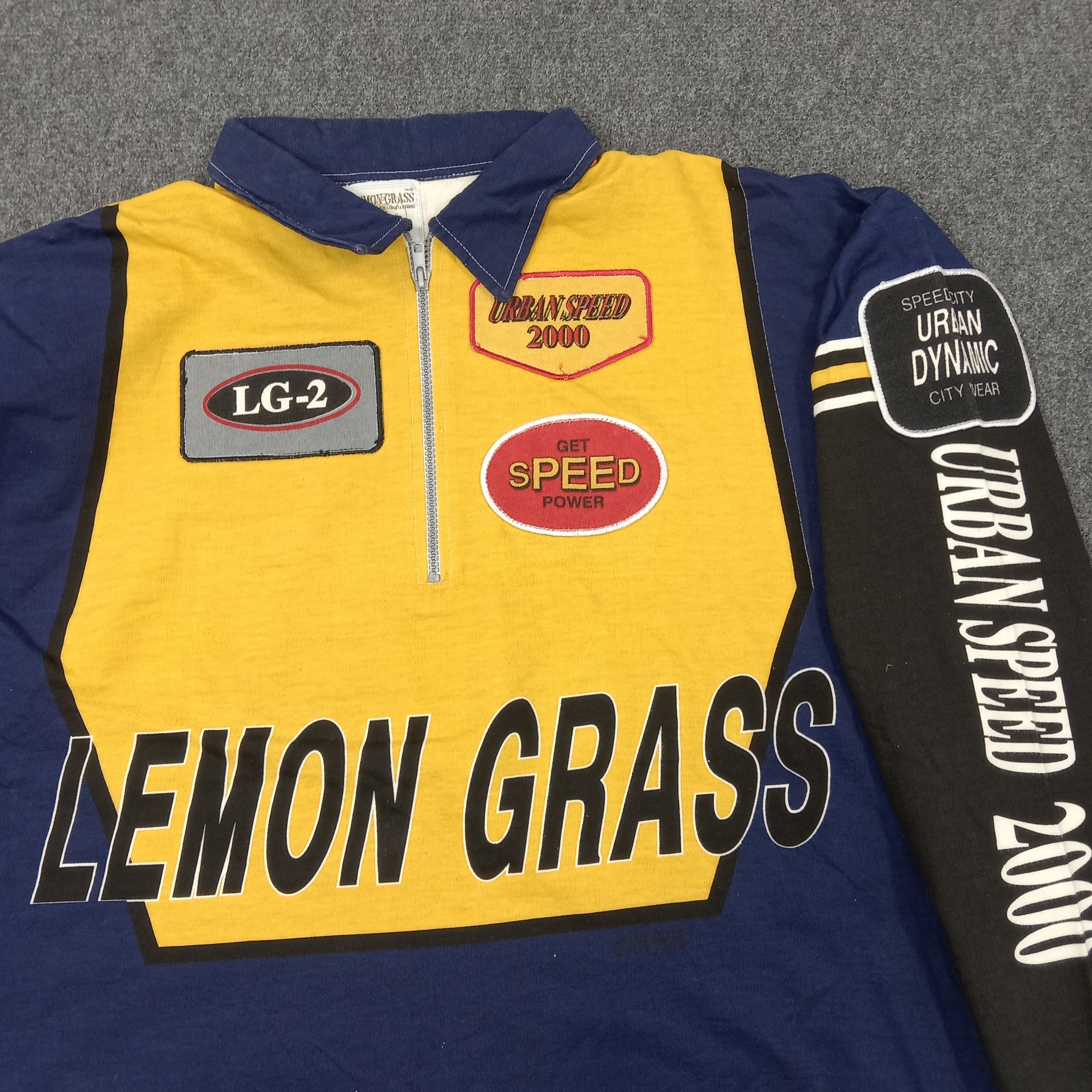 Vintage Lemon Glass American Racing Style Sweatshirt Size US XL / EU 56 / 4 - 2 Thumbnail