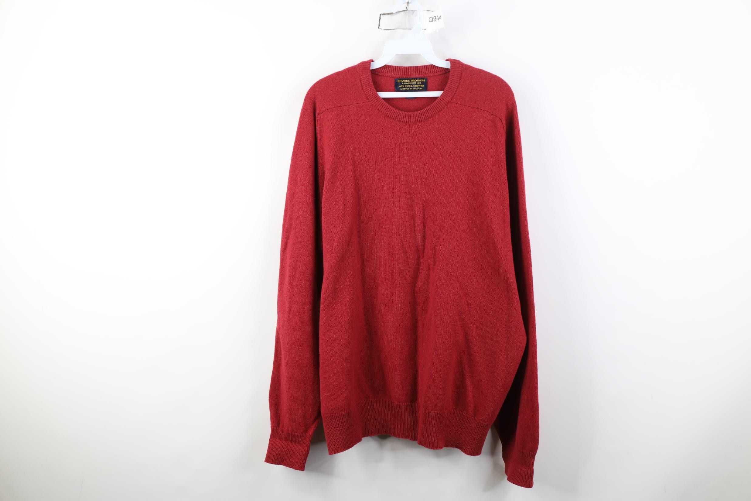 Brooks Brothers Vintage 60s Brooks Brothers Lambswool Knit Crewneck Sweater Size US XXL / EU 58 / 5 - 1 Thumbnail