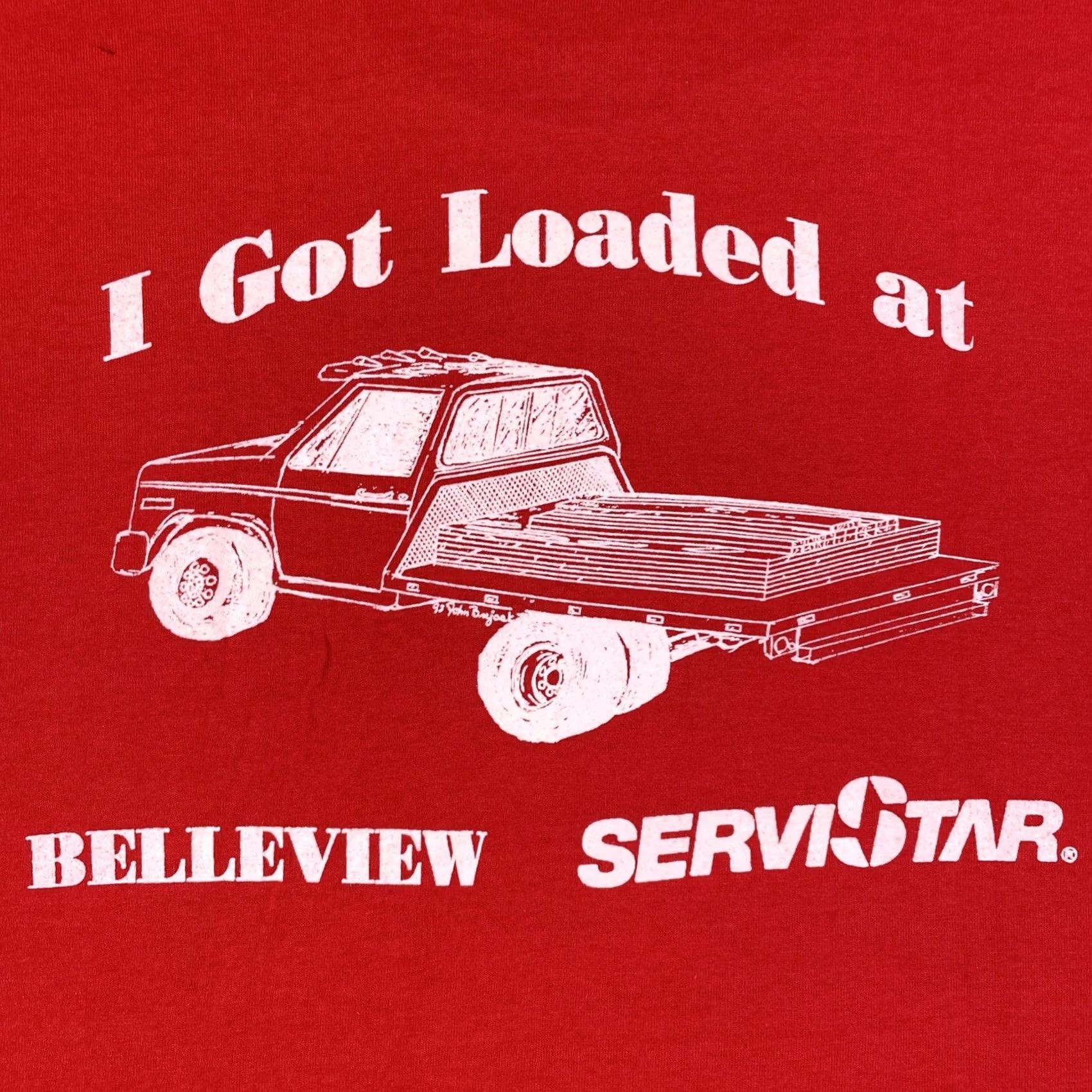 Vintage VINTAGE Screen Stars Best Shirt Mens L Red 80s 90s USA Trucker Vtg Blood Orange Cotton Blend Polyester Short Sleeve Crew Neck Size US L / EU 52-54 / 3 - 3 Thumbnail