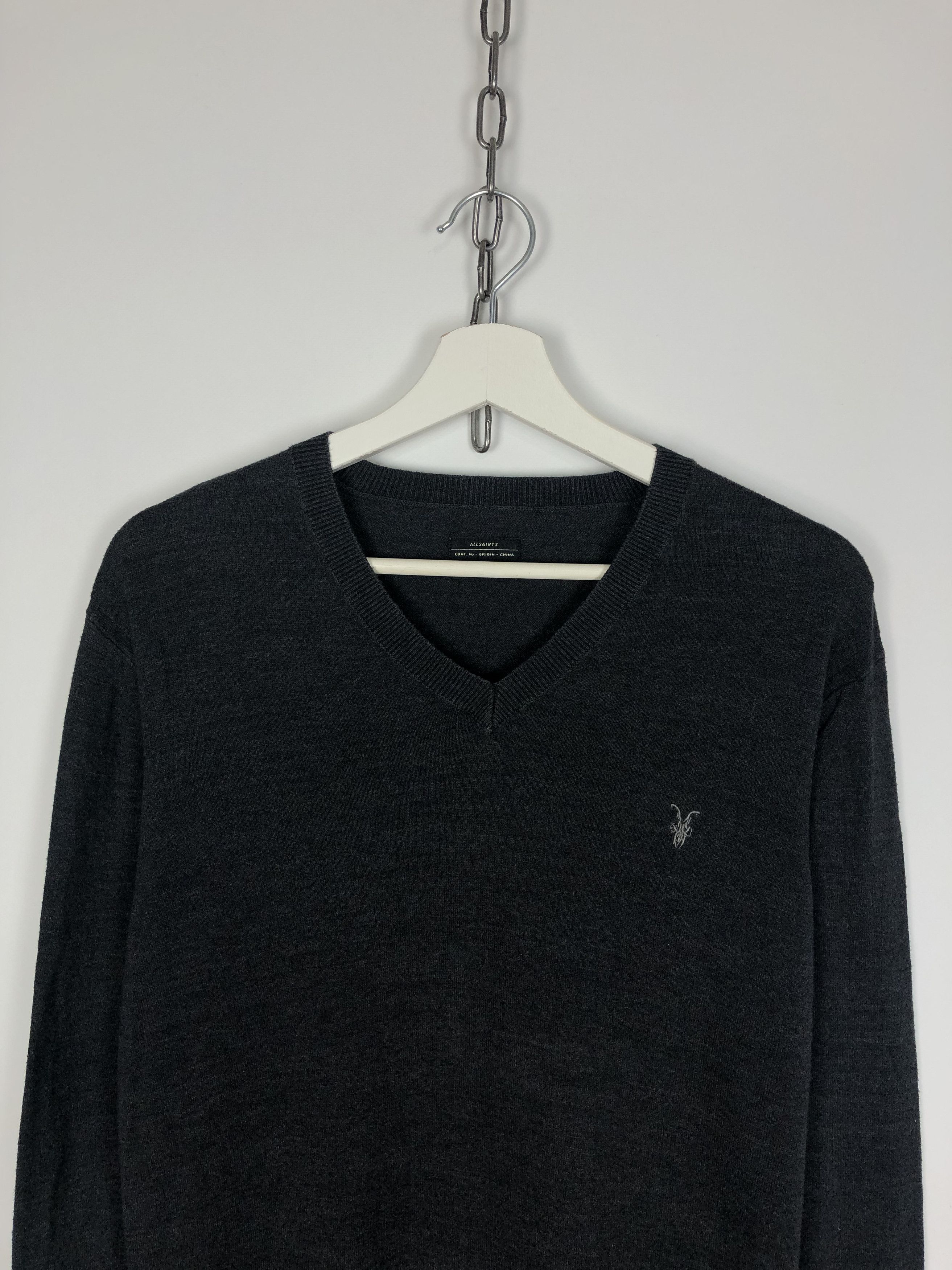 Allsaints Allsaints Fritz V-Neck Sweater Pullover Gray size S Size US S / EU 44-46 / 1 - 2 Thumbnail