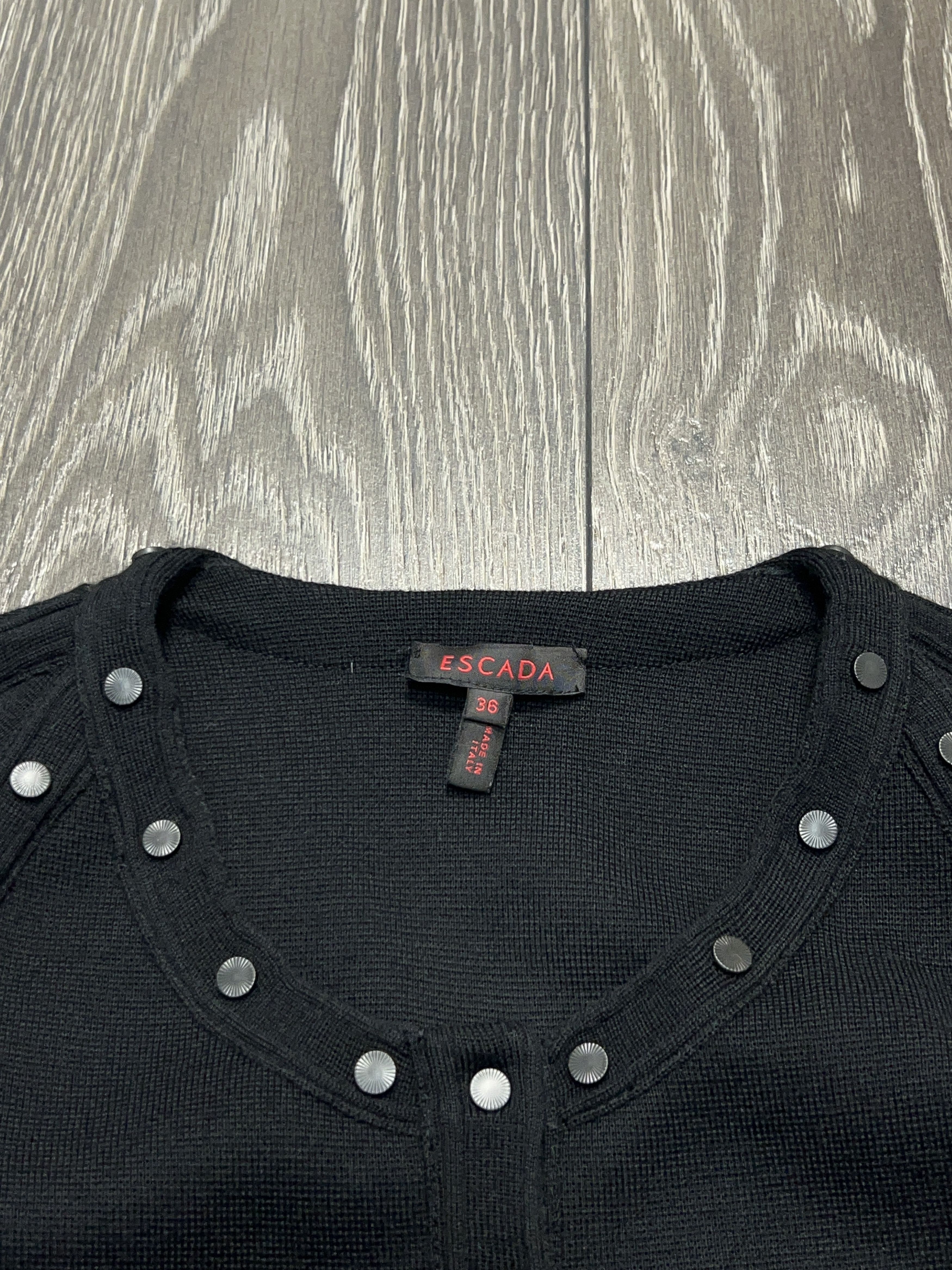 Escada Sweater Cardigan Snap Button Closure Studded Size 36 S Size M / US 6-8 / IT 42-44 - 2 Thumbnail