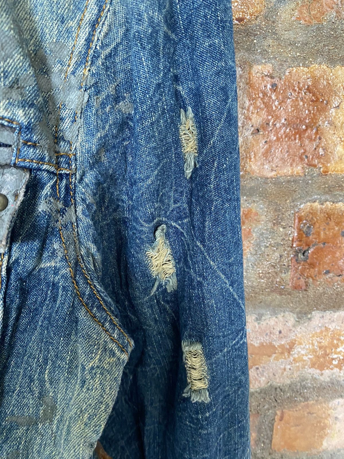 In The Attic Distressed mud wash zipper hoodie Punk button up Size US M / EU 48-50 / 2 - 11 Thumbnail