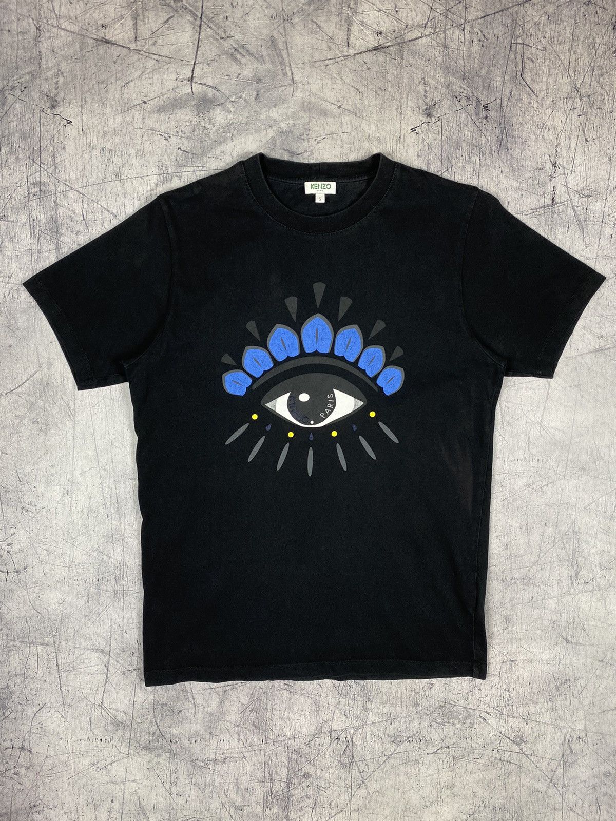 Kenzo Vintage Kenzo Paris Eye Big Logo Designer Luxury Tee Size US S / EU 44-46 / 1 - 2 Thumbnail