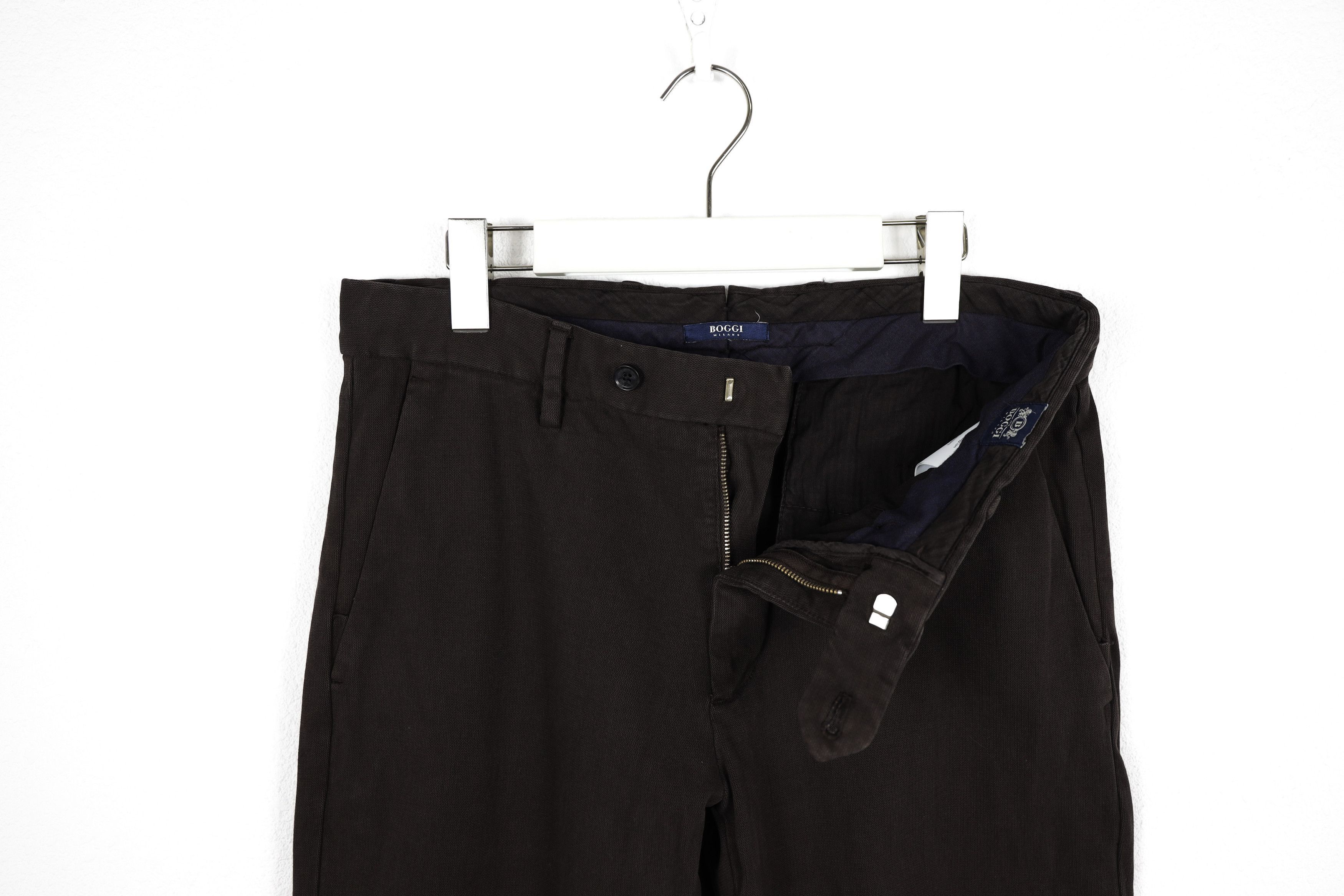 Boggi Boggi Milano Twill Cotton Washed Chino Pants Trousers Size US 32 / EU 48 - 6 Thumbnail