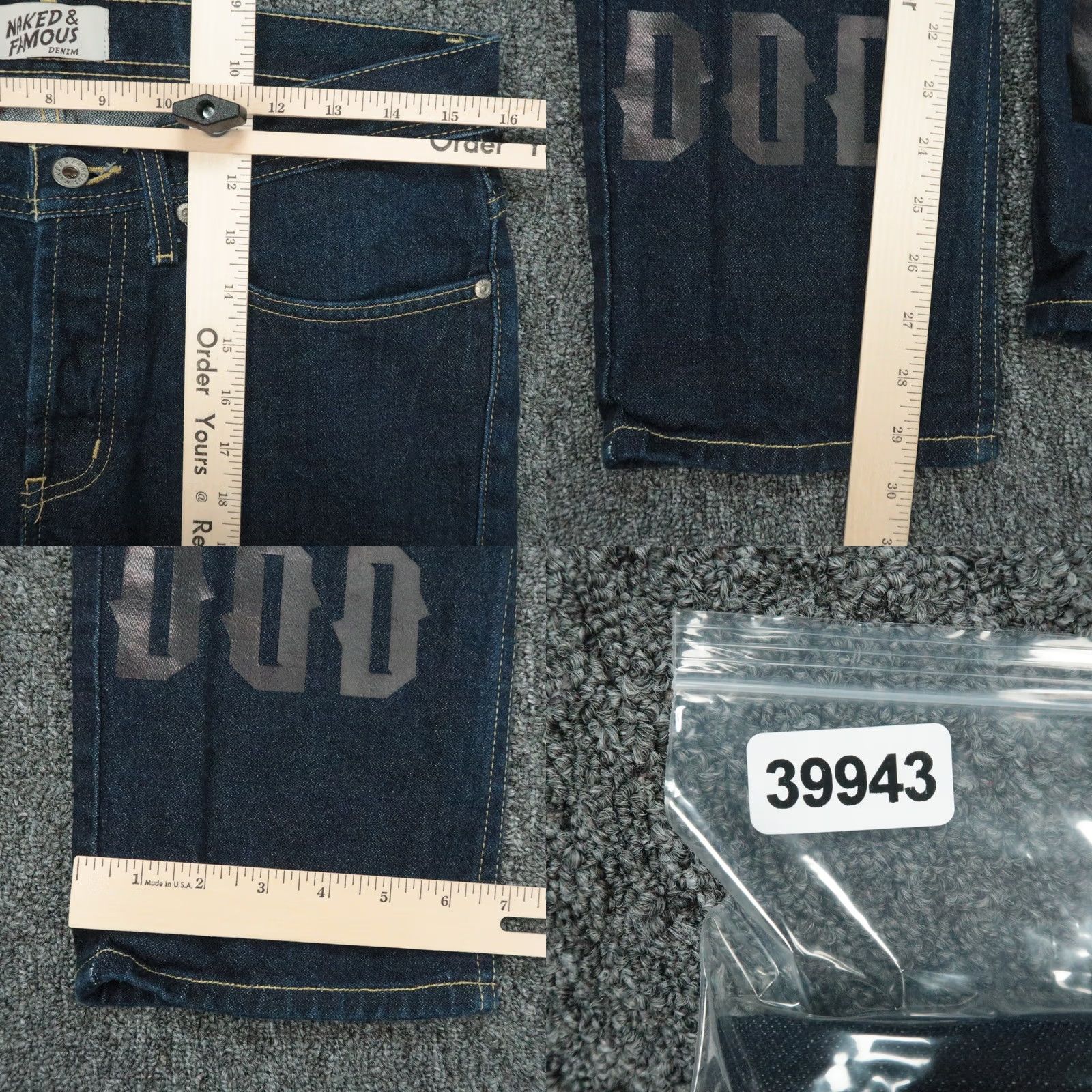 Vintage Naked & Famous Denim Jeans Mens 32x30 Dry Broken Twill Weird Guy Denim Shirt? Size US 32 / EU 48 - 9 Thumbnail
