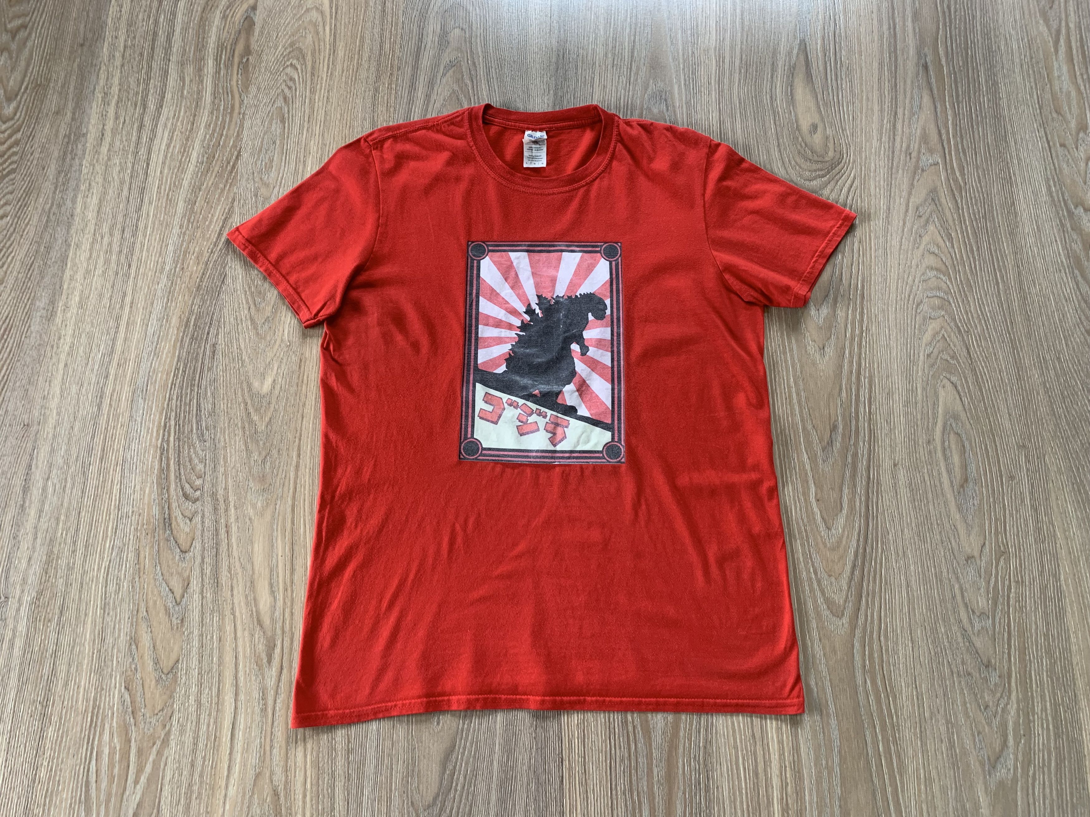 Gildan × Vintage Gildan Godzilla Red Printed T-Shirt Size US L / EU 52-54 / 3 - 2 Thumbnail
