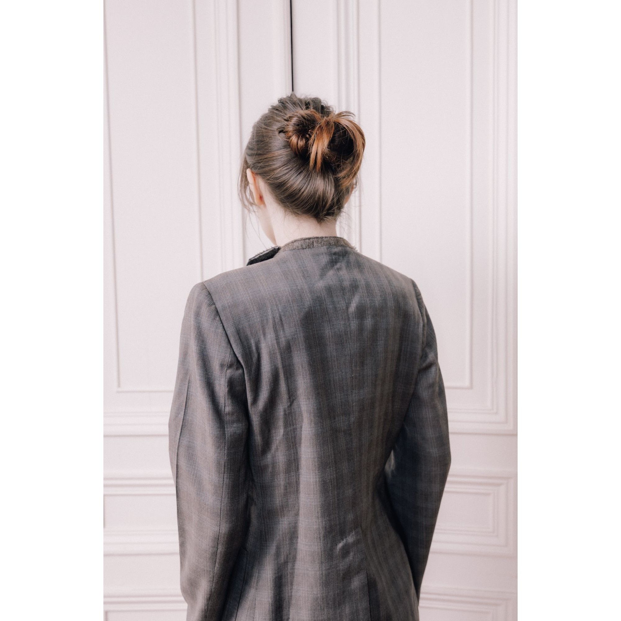 Maison Margiela FW 2004 Grey Cut Out Collar Blazer Jacket Size S / US 4 / IT 40 - 5 Thumbnail