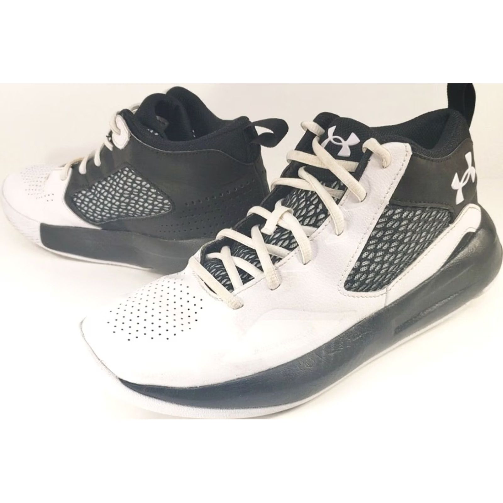Under Armour Under Armour Top Mens White Black Lockdown Men Size Womens Midtop Size US 8 / IT 38 - 2 Thumbnail