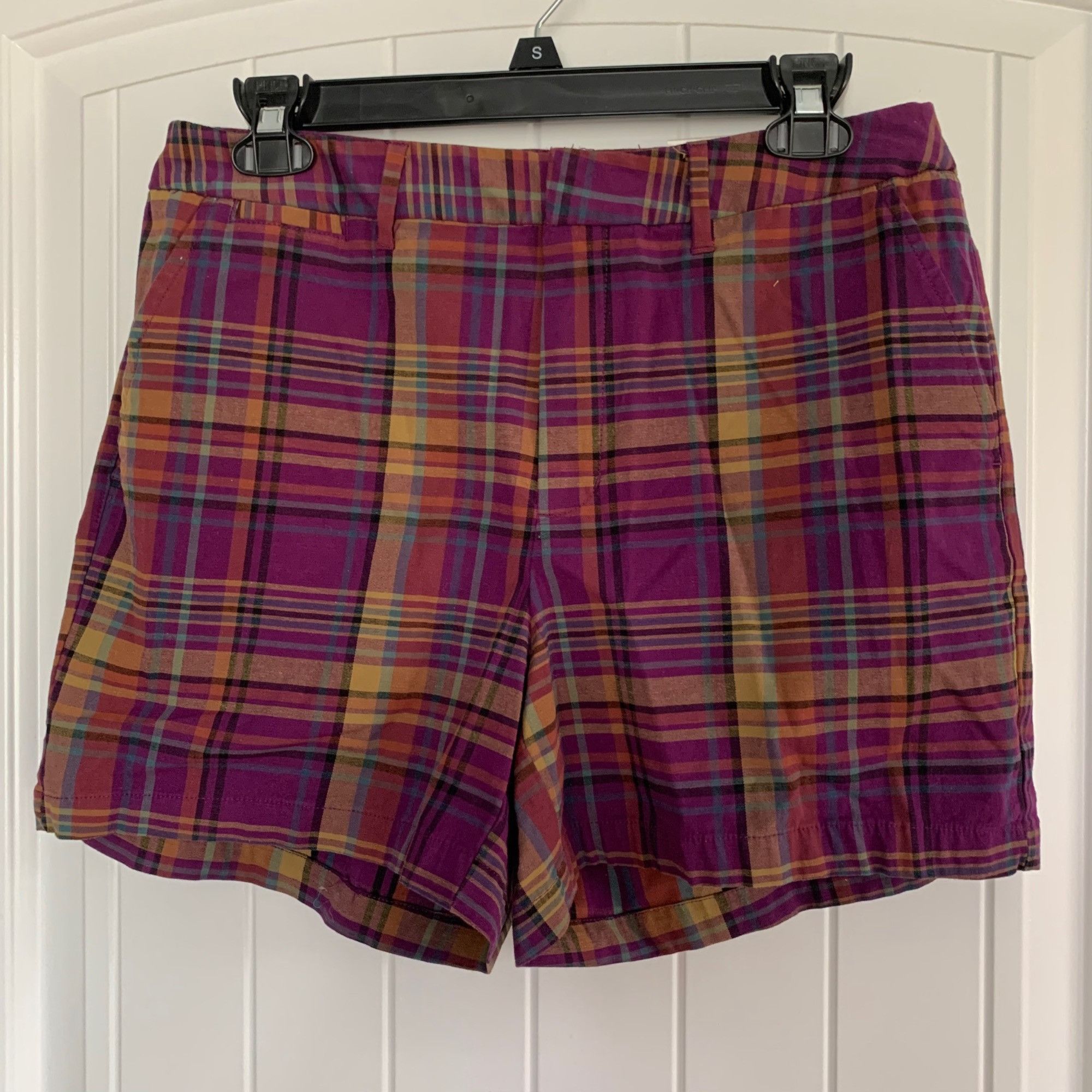 Other A New Day Purple Plaid Stretch Shorts 4 Size 27" / US 4 / IT 40 - 2 Thumbnail