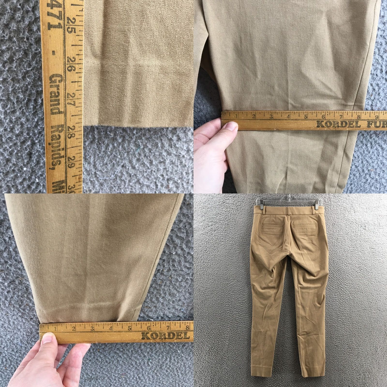 Banana Republic Banana Republic Sloan Fit Dress Pants Womens 0 Beige Low Rise Flat Front Zip Fly Pants Size 25" / US 0 / IT 36 - 8 Thumbnail