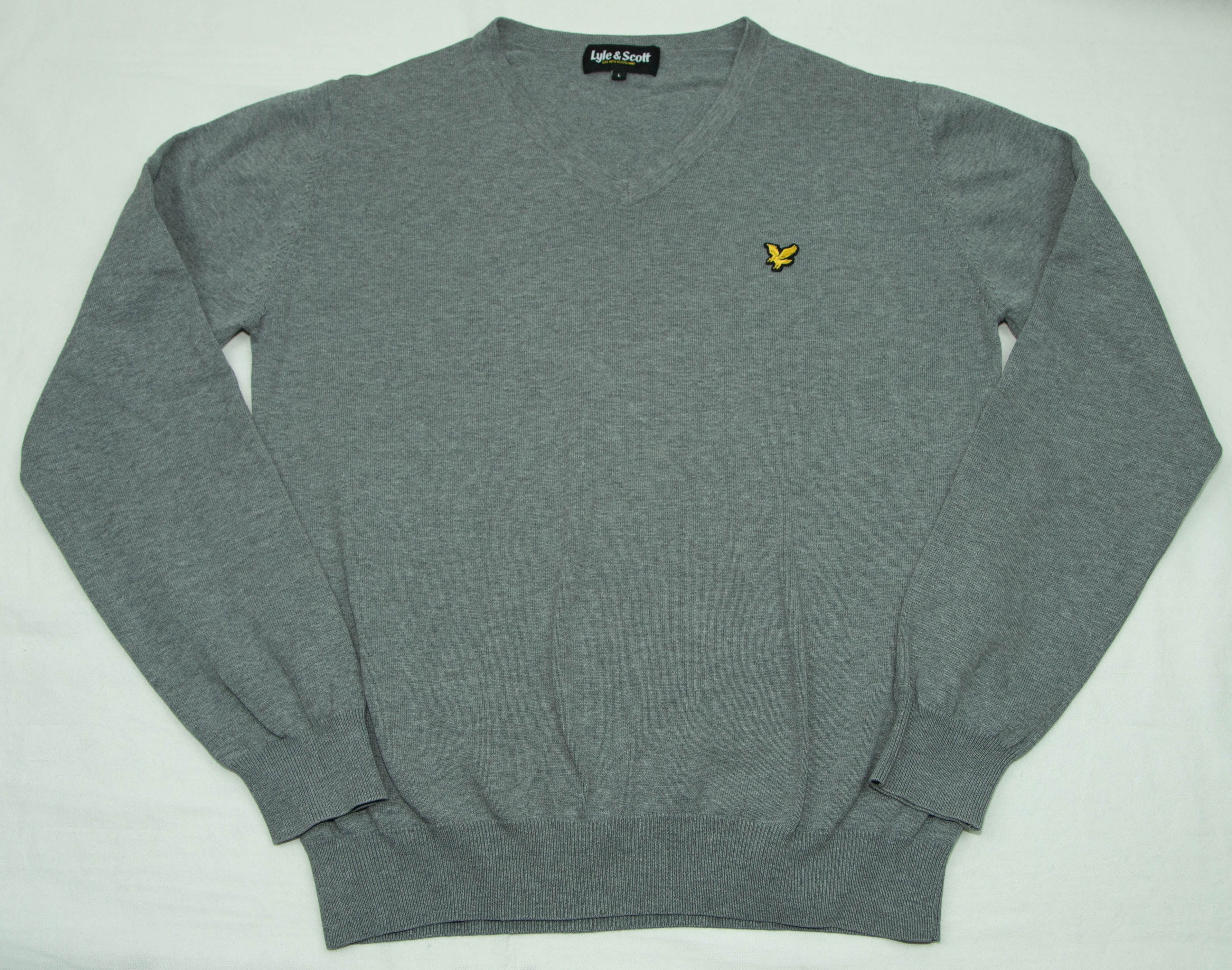 Lyle & Scott LYLE AND SCOTT JUMPER V NECK COTTON SIZE M ( LABEL L) Size US M / EU 48-50 / 2 - 3 Thumbnail