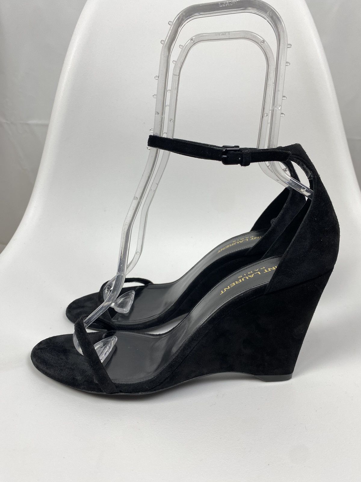 Saint Laurent Paris Saint Laurent Paris Lila Suede Wedges size 39,5 Size US 9.5 / IT 39.5 - 4 Thumbnail