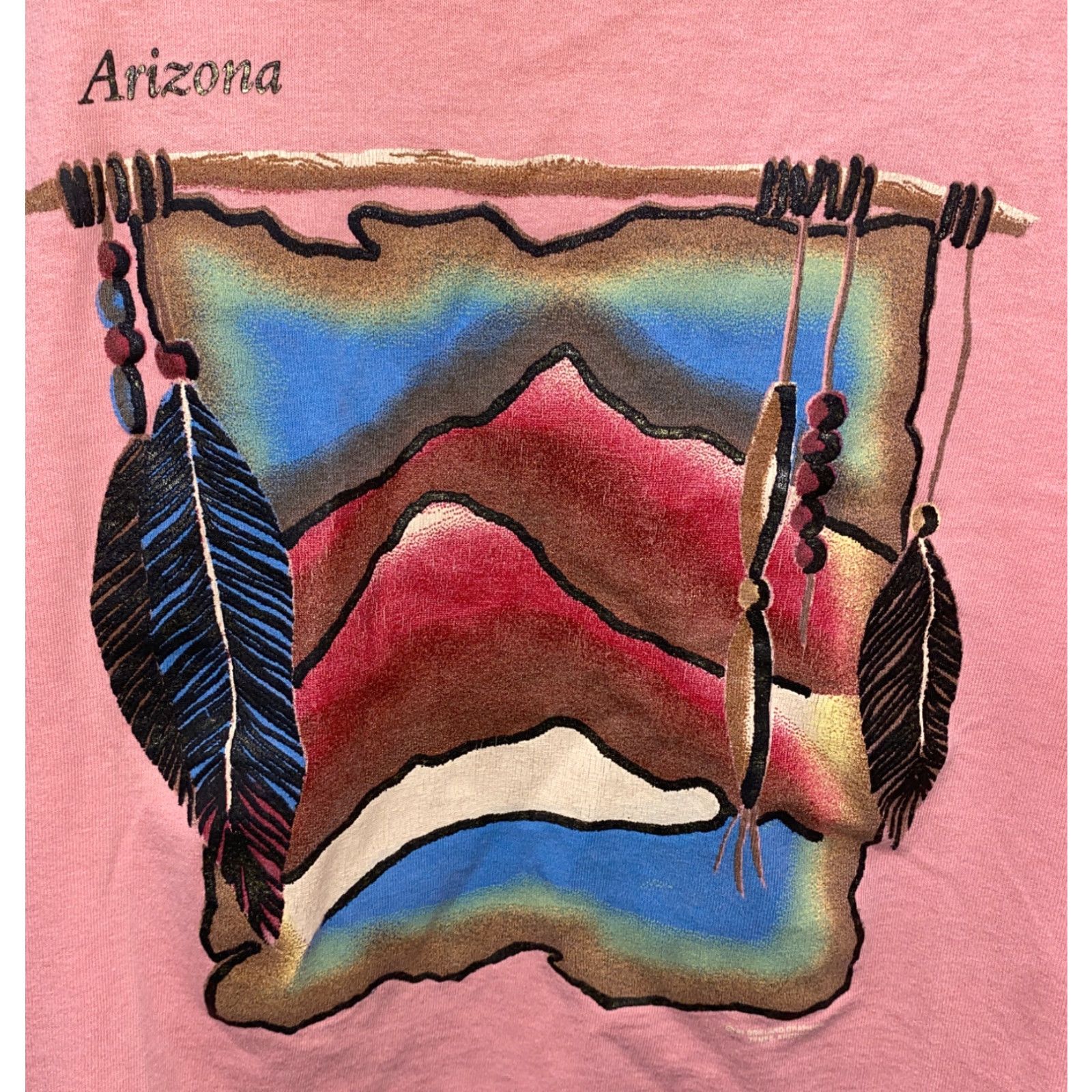 Anvil VINTAGE Anvil Woman's Arizona Short Sleeve T-Shirt M Pink Womens Size M Regular 100% Cotton USA Made Single Stitch Size M / US 6-8 / IT 42-44 - 2 Thumbnail