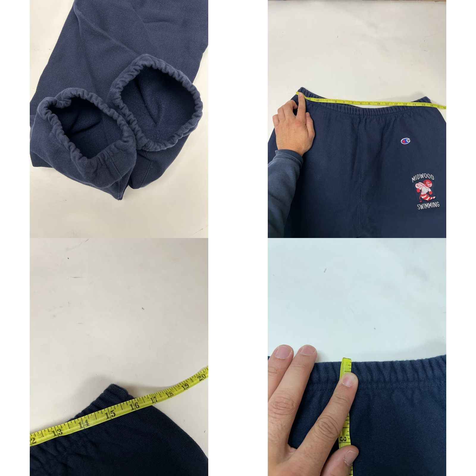 Champion VINTAGE Champion Reverse Weave Sweatpants XL 90s Blue Size US 36 / EU 52 - 9 Thumbnail