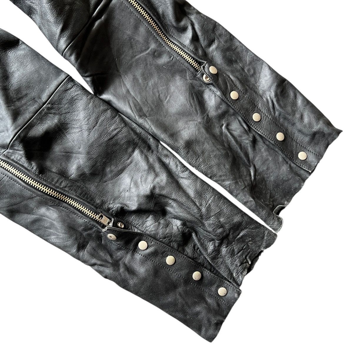 ICON Motorsports black genuine leather motorcycle chaps (Size 32-36) Size US 34 / EU 50 - 10 Thumbnail