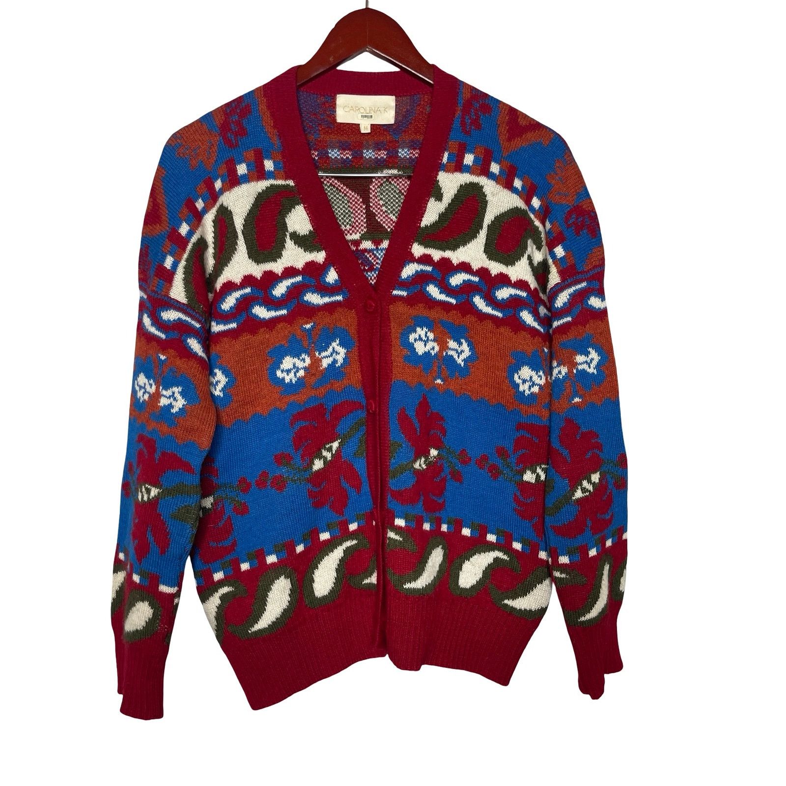 Carolina K CAROLINA K sabina cardigan sweater in paisley blue sz M Size M / US 6-8 / IT 42-44 - 2 Thumbnail