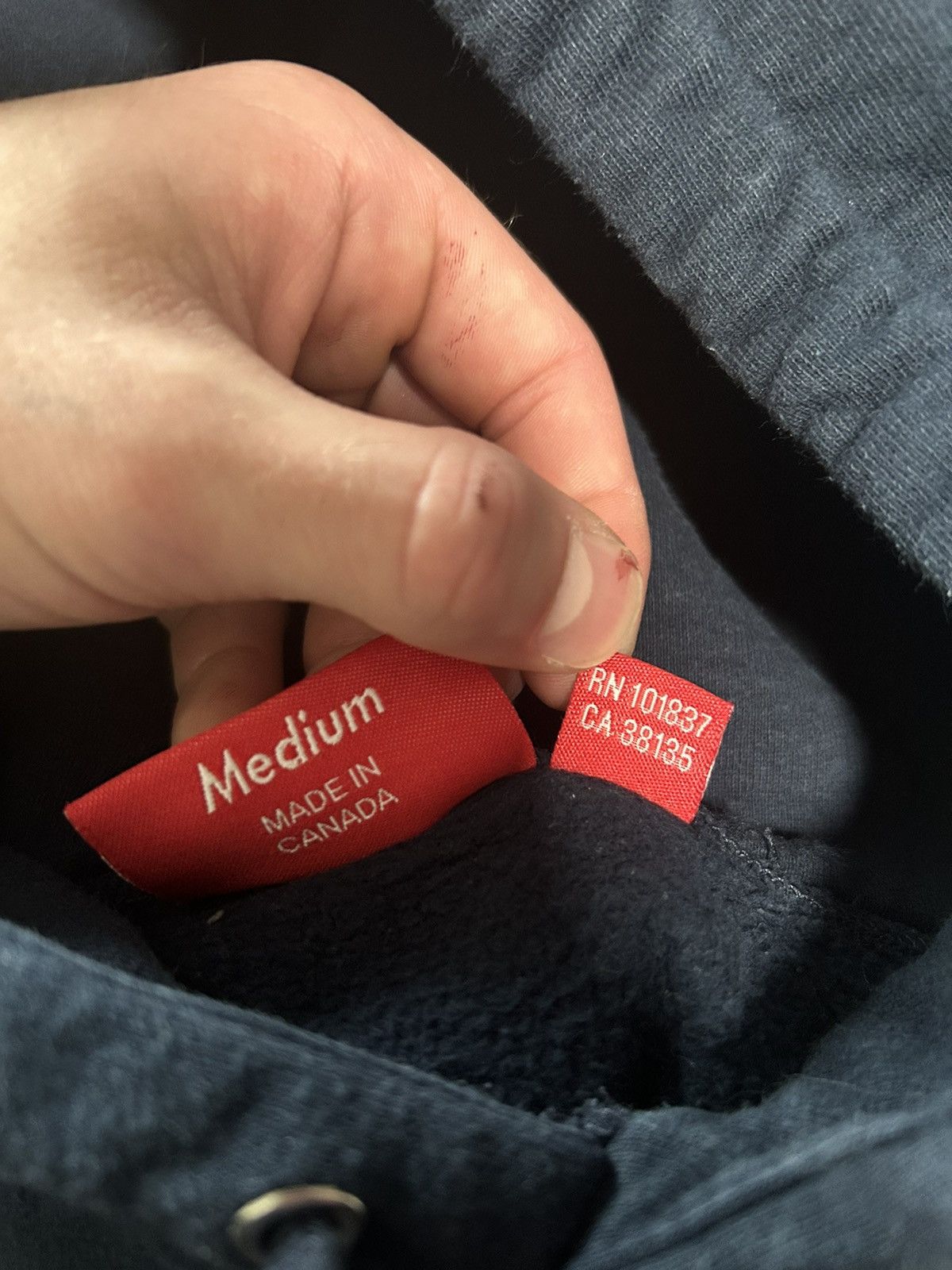 Supreme Supreme Reflective Cutout Hoodie Navy Size US M / EU 48-50 / 2 - 7 Thumbnail