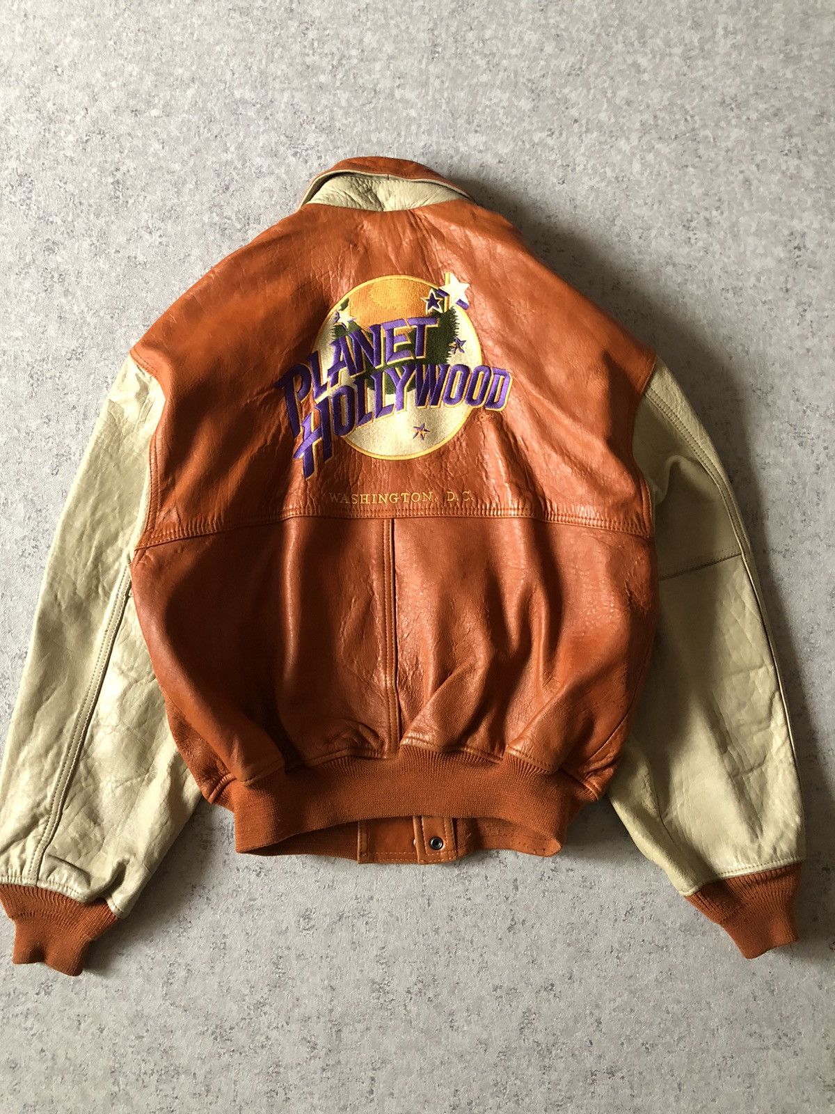 Planet Hollywood PLANET HOLLYWOOD VINTAGE LEATHER JACKET LIKE STALLONE Size US S / EU 44-46 / 1 - 3 Thumbnail