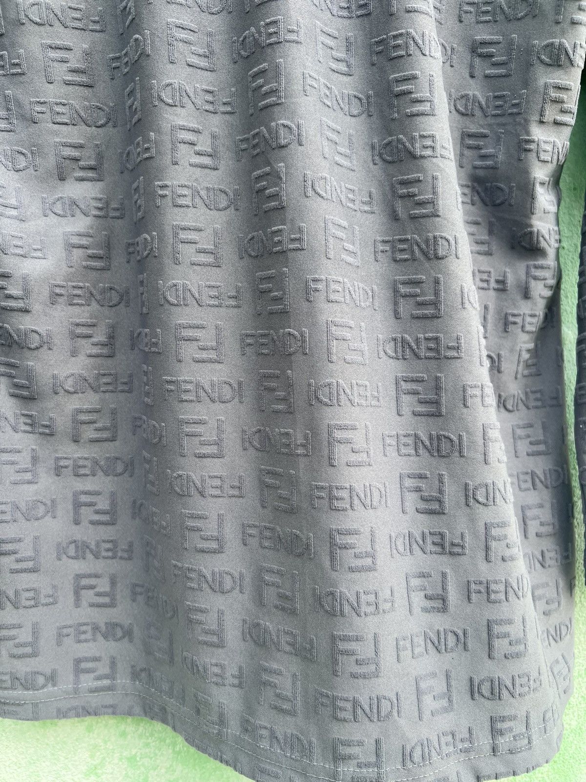 Fendi VINTAGE FENDI JEANS Roma Italy Embossed Monogram MockNeckTop Size M / US 6-8 / IT 42-44 - 14 Thumbnail