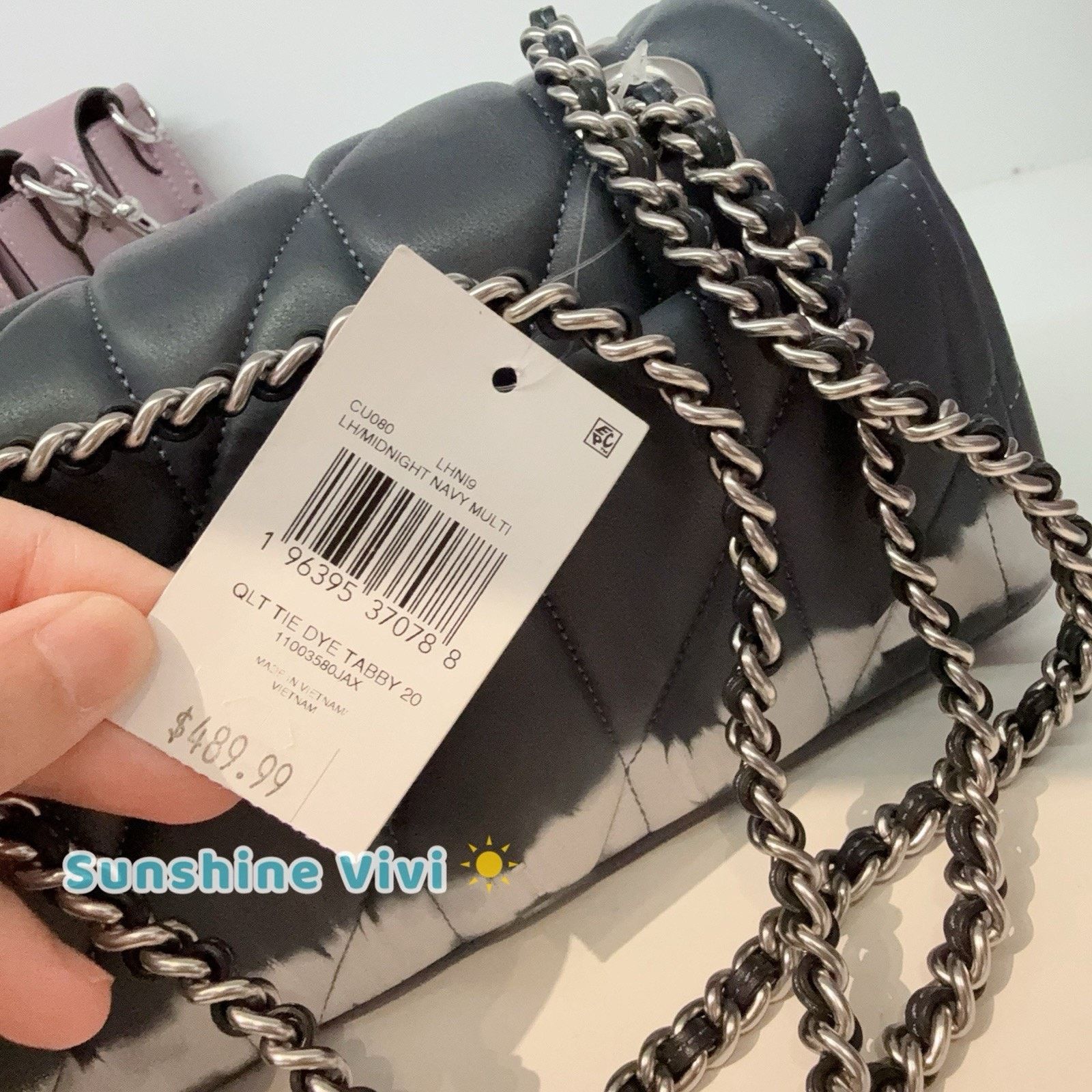 Coach NWT COACH CU080 Quilted Tabby Shoulder Bag 20 Midnight Navy Size ONE SIZE - 5 Thumbnail