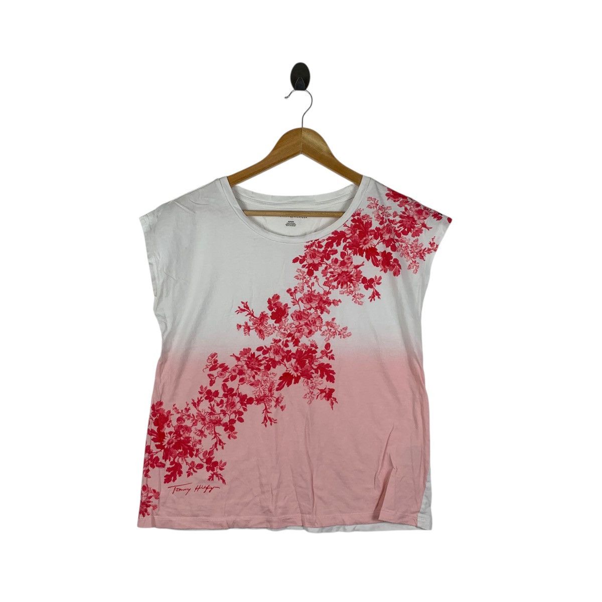 Tommy Hilfiger TOMMY HILFIGER FLORAL Flowers Over Print AOP Tank Top Tee Size M / US 6-8 / IT 42-44 - 3 Thumbnail