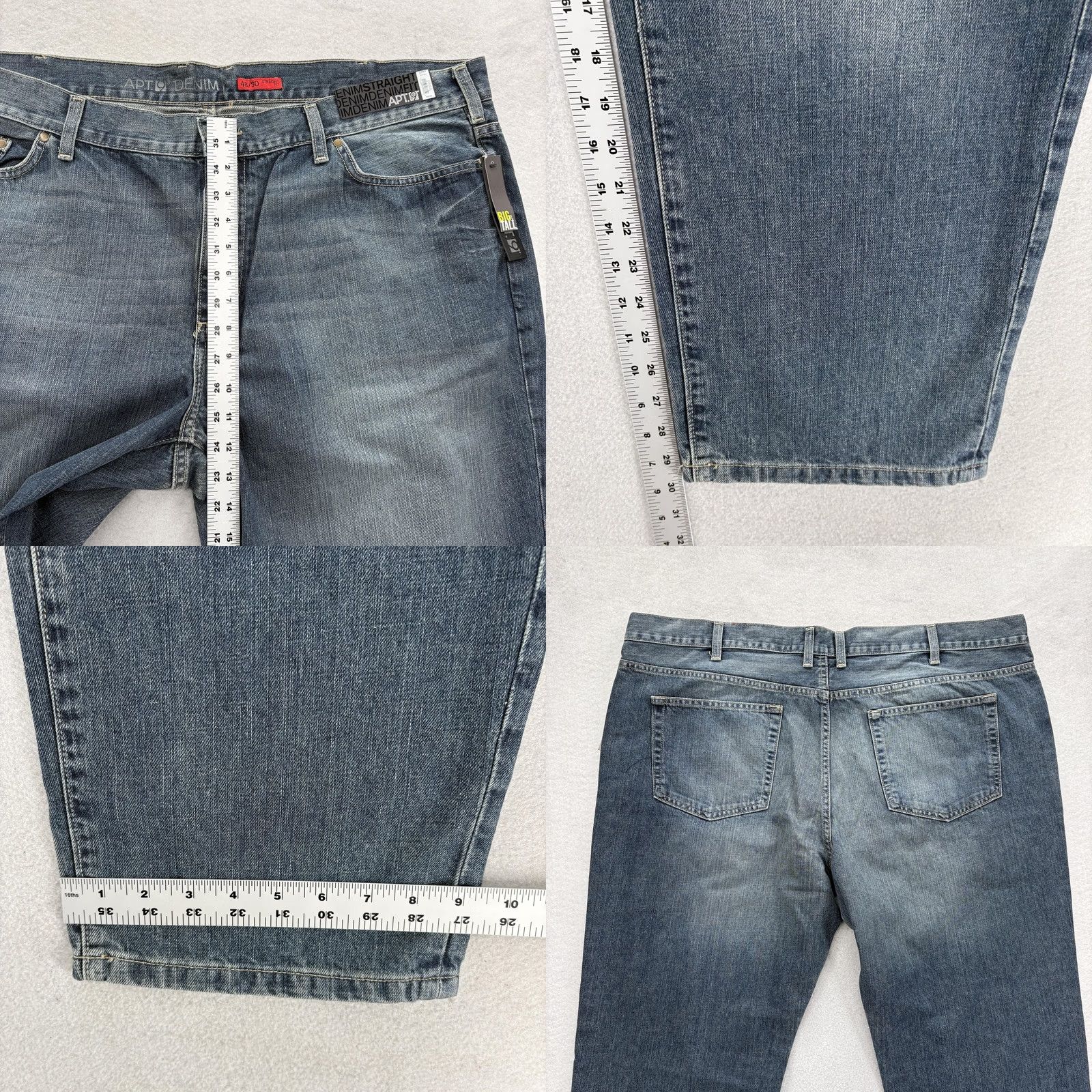 Apt. 9 Apt. 9 Jeans Straight Fit Big & Tall 48x30 Mens Blue Denim NWT Pants Size US 32 / EU 48 - 8 Thumbnail