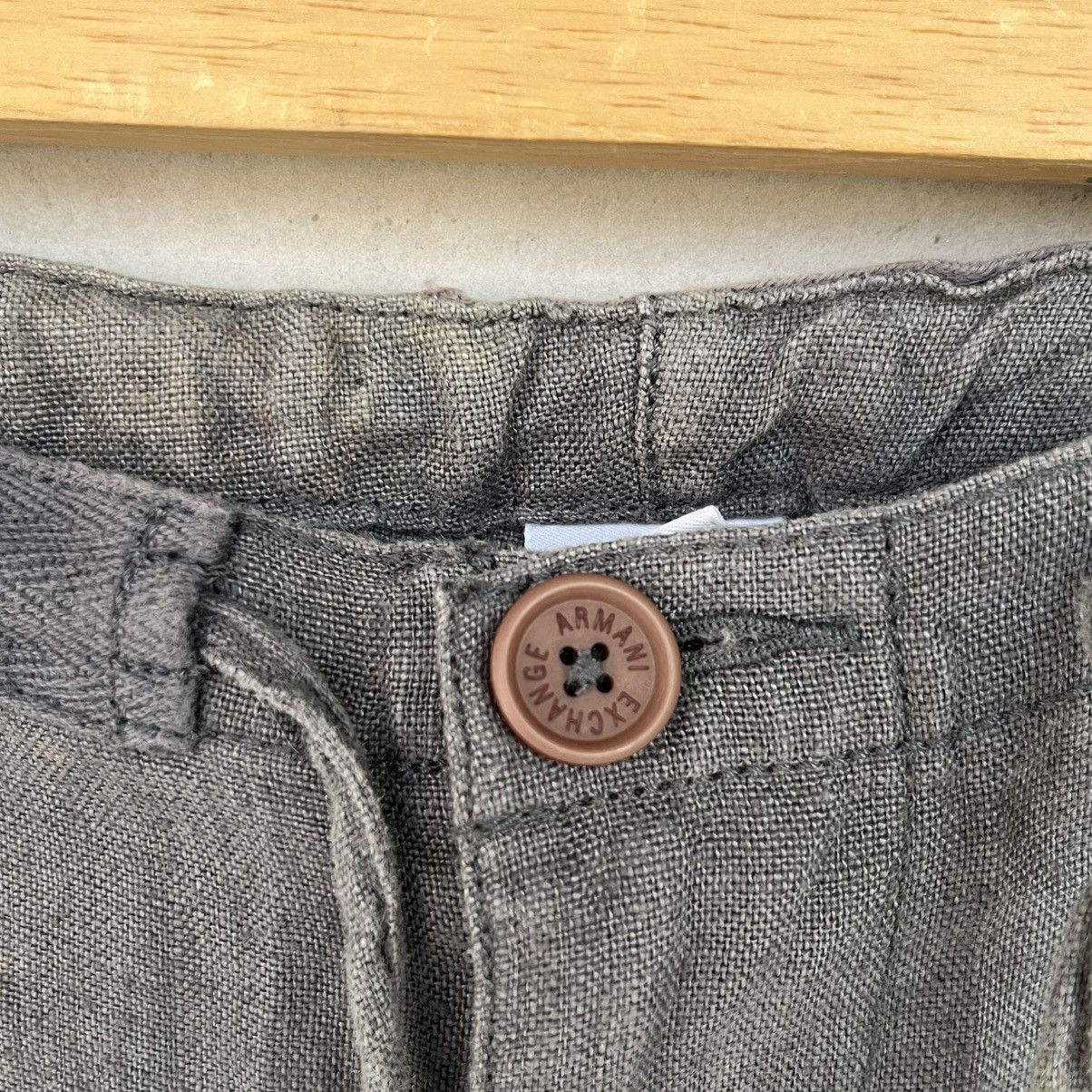 Other Vintage Grey Linen Trousers With Drawstring Waist Size L Size 32" / US 10 / IT 46 - 4 Thumbnail