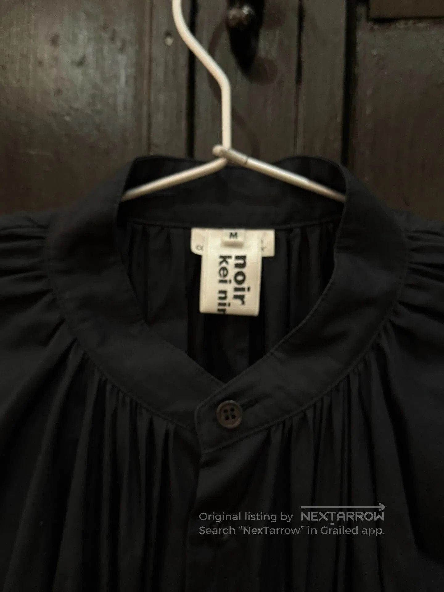 Noir Kei Ninomiya black ruched button. Size M / US 6-8 / IT 42-44 - 4 Thumbnail
