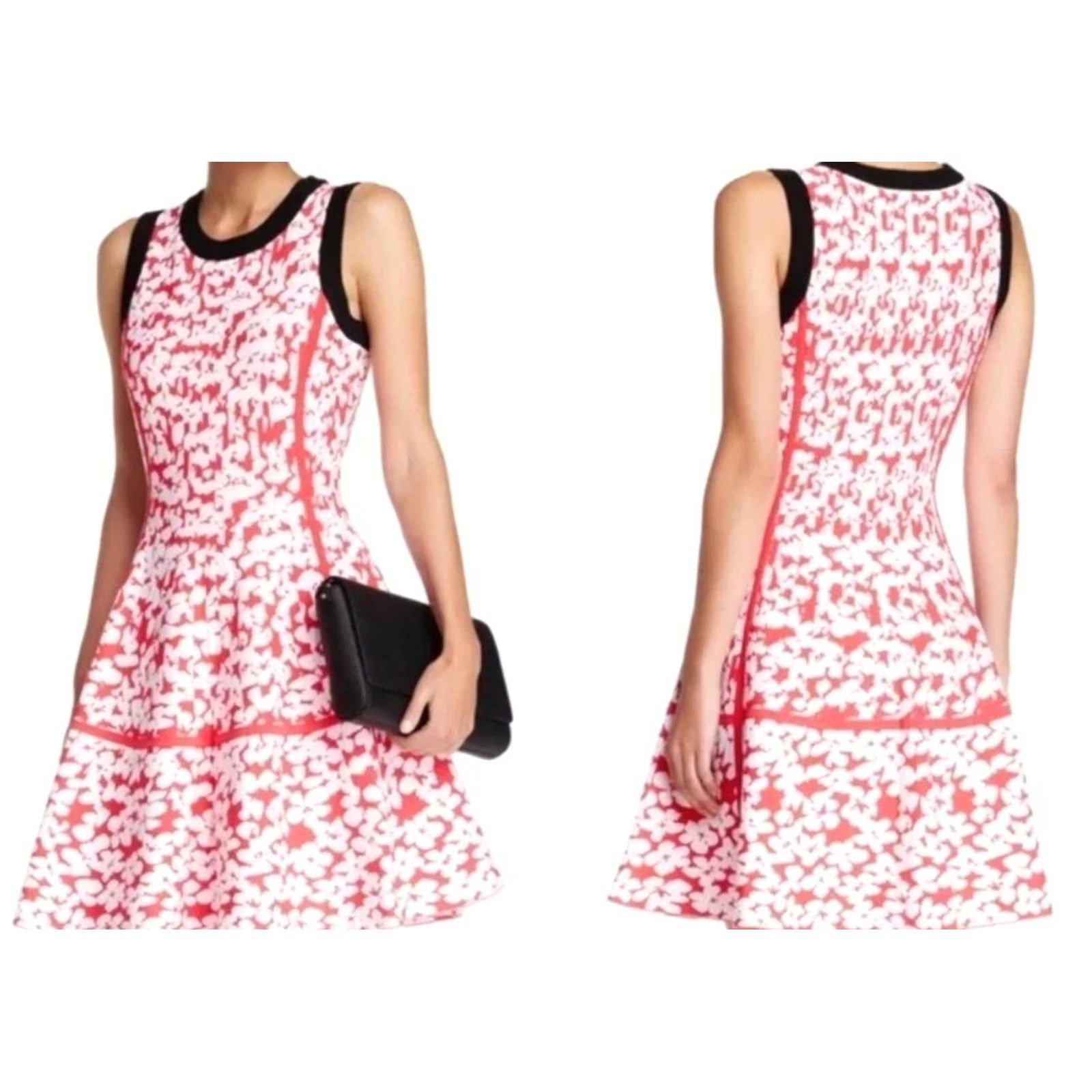 Vintage kate spade new york Women's Floral Jacquard Knit Dress In Dive Right In Geranium Sz L NEW Size L / US 10 / IT 46 - 7 Thumbnail