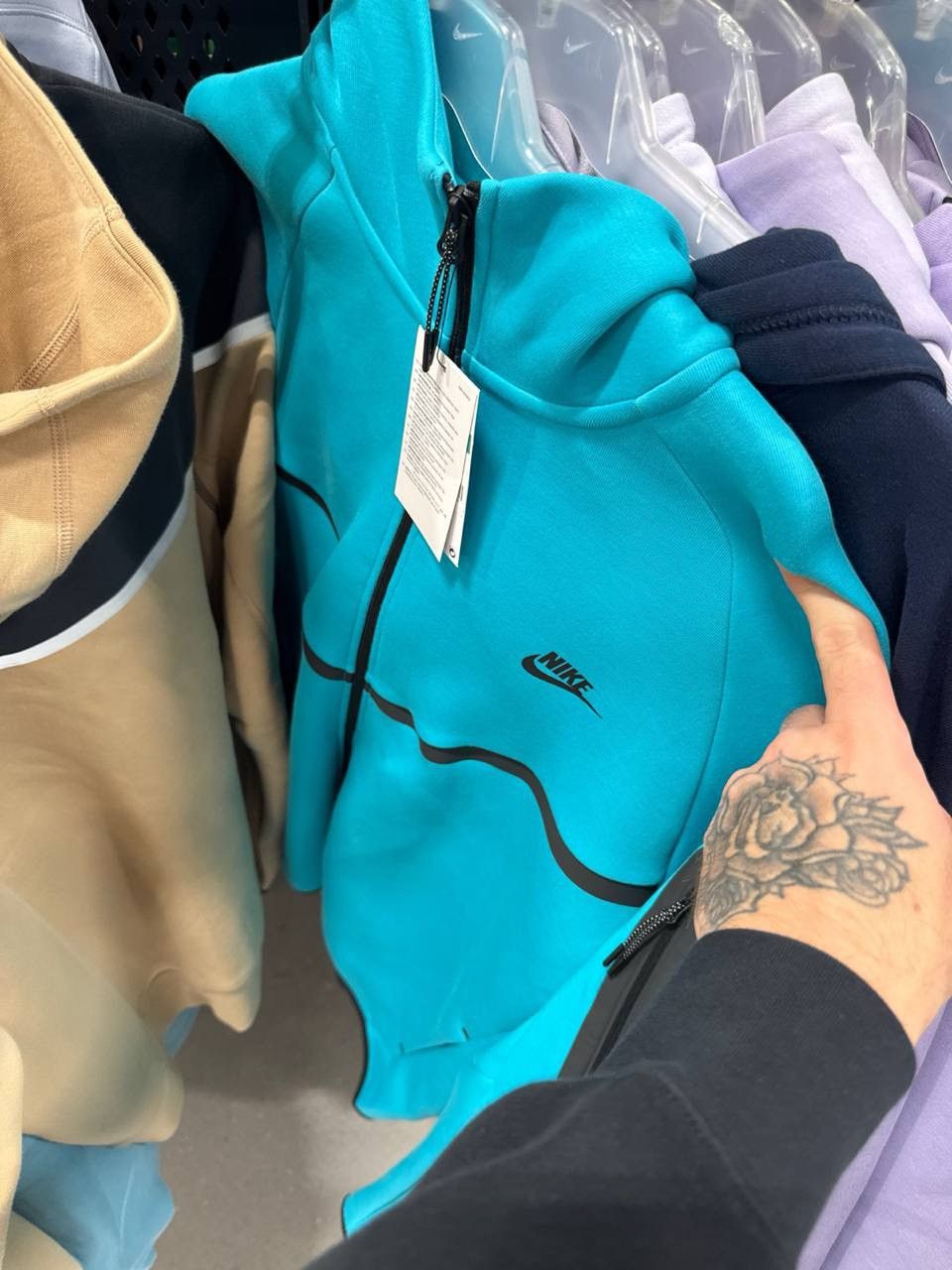 Nike Nike tech fleece drill zip hoodie rare tiffany color XL,XXL Size US XL / EU 56 / 4 - 2 Thumbnail